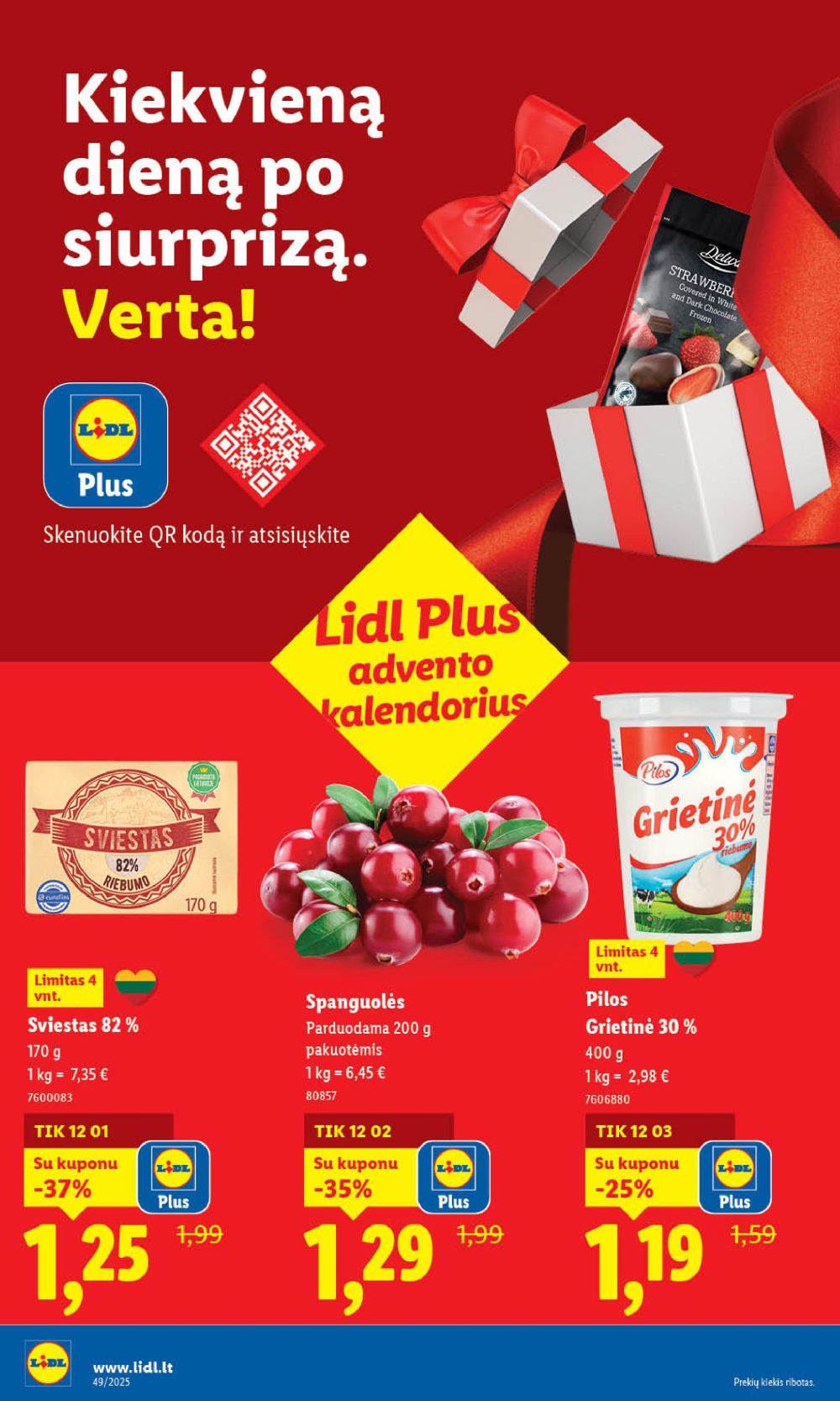 LIDL - Maisto prekių pasiūlymai (2025 12 01 - 2025 12 07) | 10