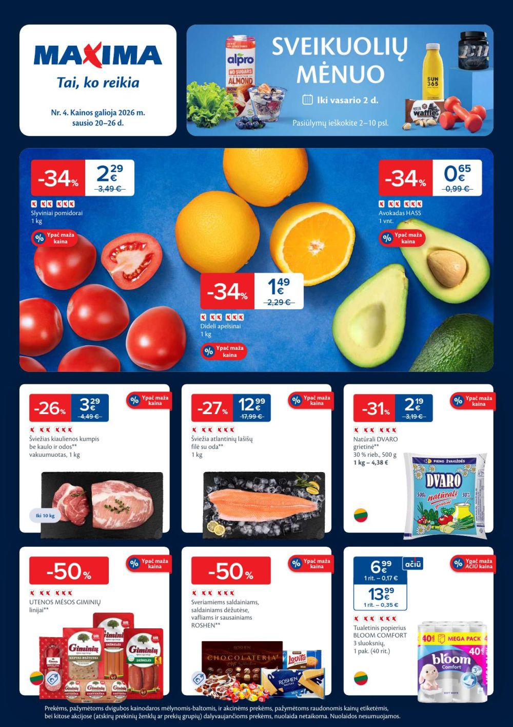 MAXIMA - Kaininis leidinys Nr.4 (2026 01 20 - 2026 01 26) | 1