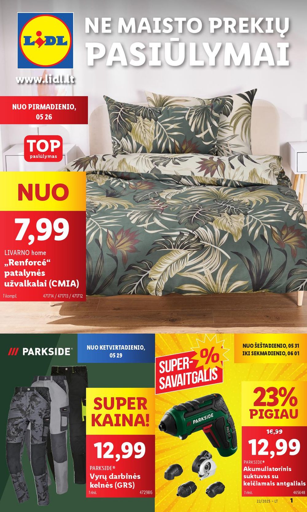LIDL - Ne maisto prekių pasiūlymai (2025 05 26 - 2025 06 01) | 1