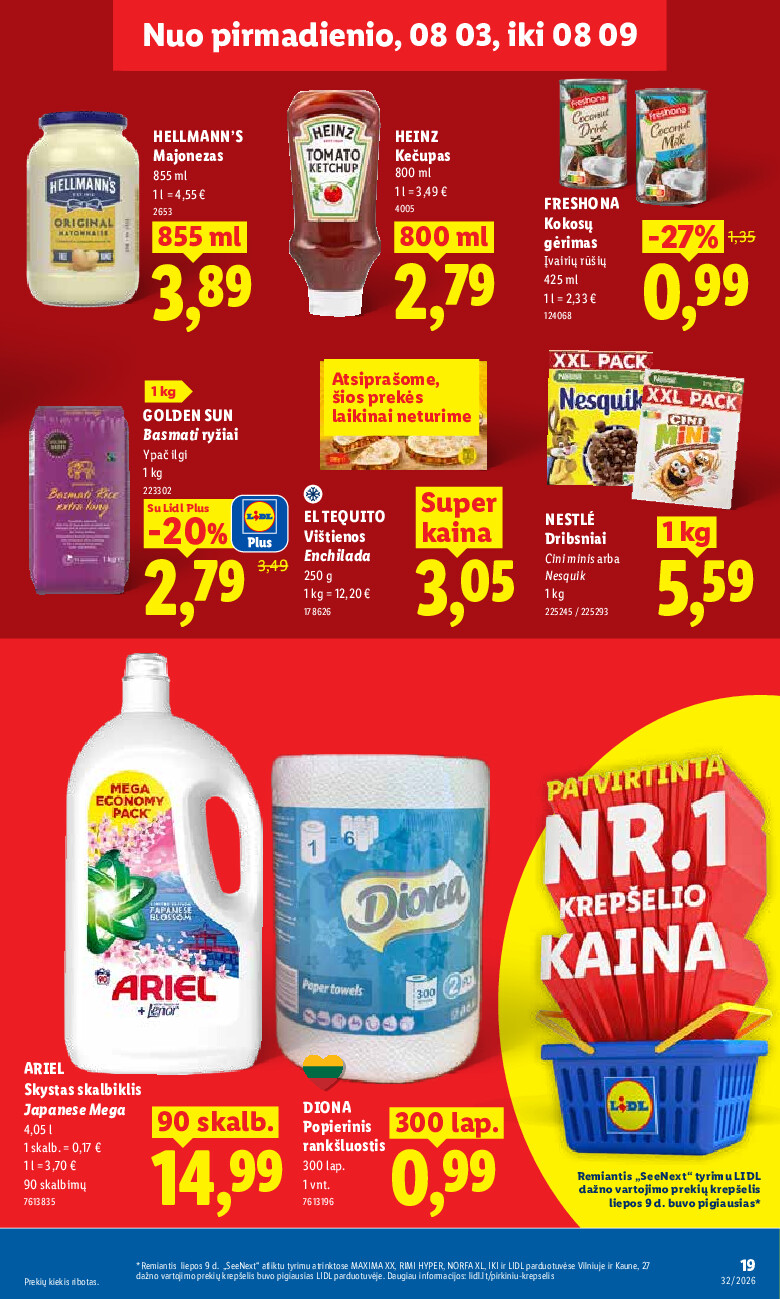 MAISTO PREKIŲ PASIŪLYMAI (2026-08-03 - 2026-08-09) | 19