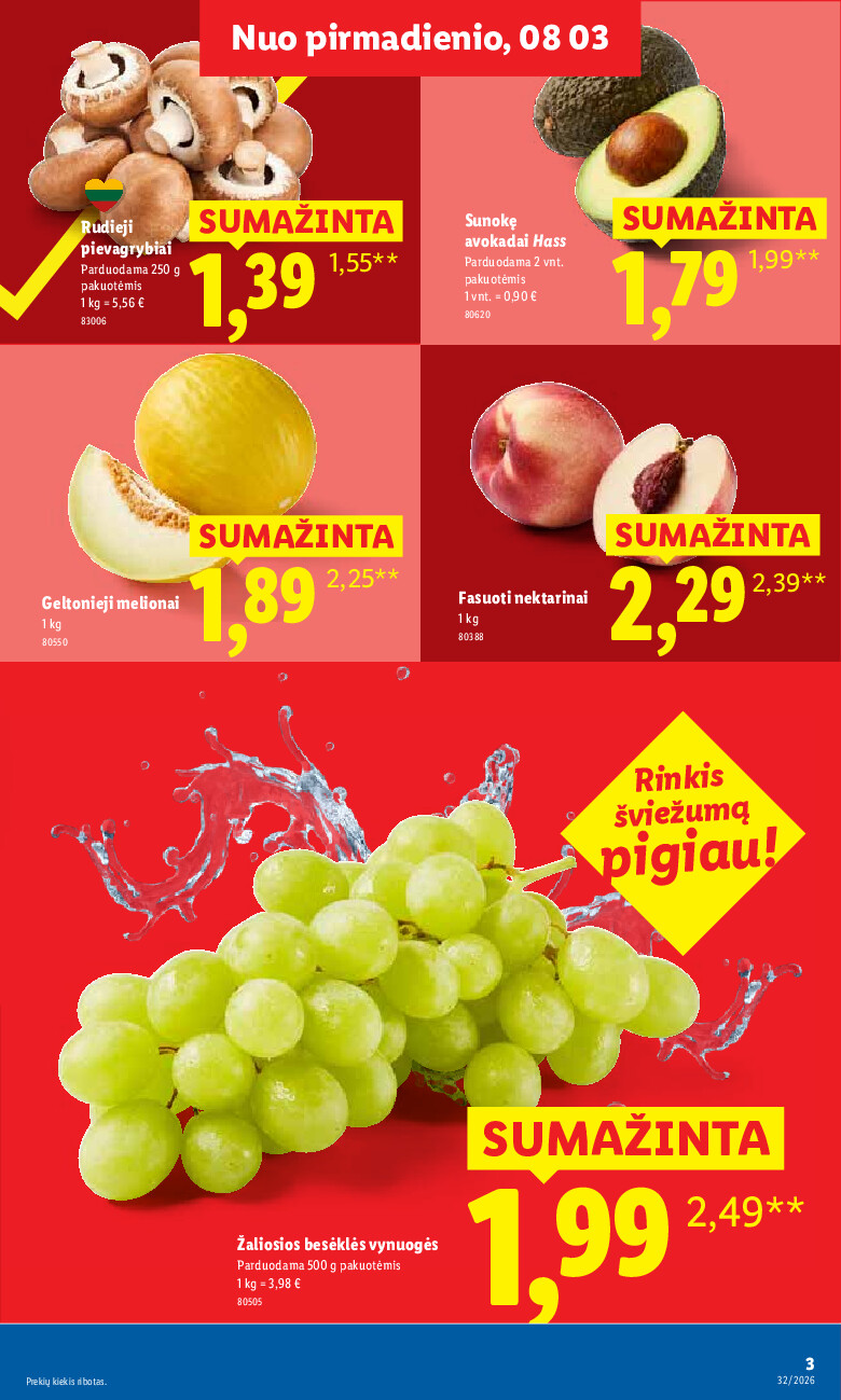 MAISTO PREKIŲ PASIŪLYMAI (2026-08-03 - 2026-08-09) | 3
