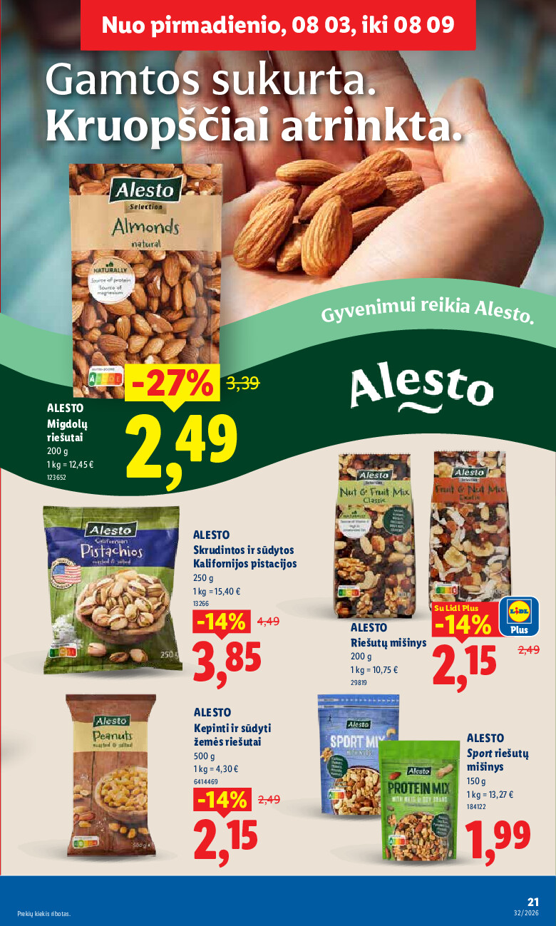 MAISTO PREKIŲ PASIŪLYMAI (2026-08-03 - 2026-08-09) | 21