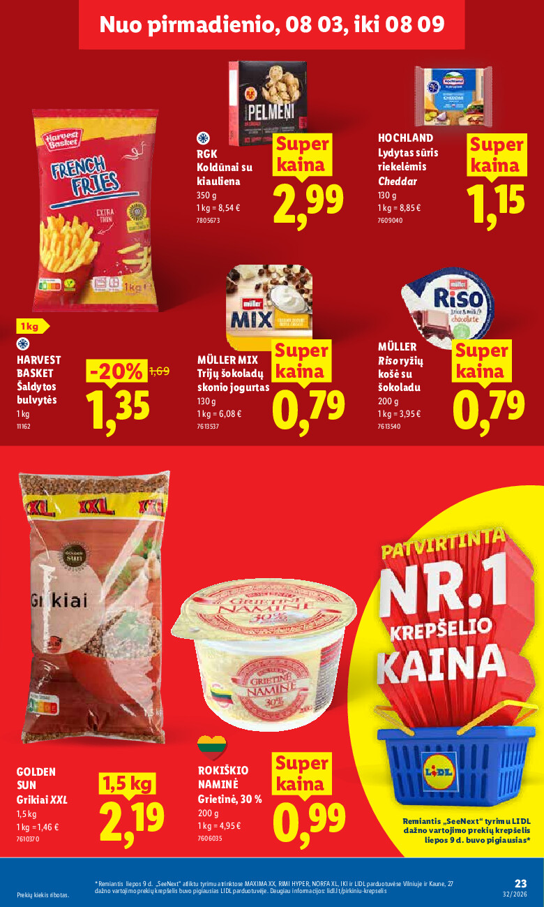 MAISTO PREKIŲ PASIŪLYMAI (2026-08-03 - 2026-08-09) | 23