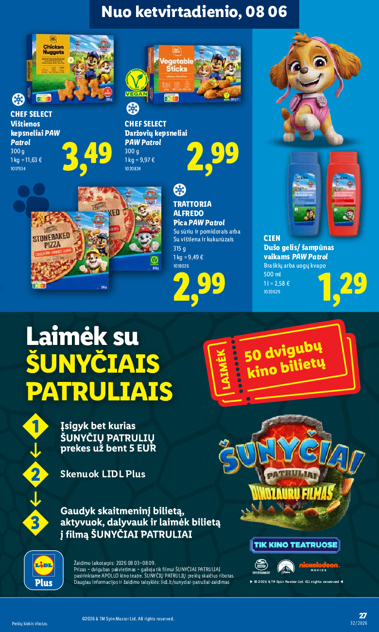 MAISTO PREKIŲ PASIŪLYMAI (2026-08-03 - 2026-08-09) | 27