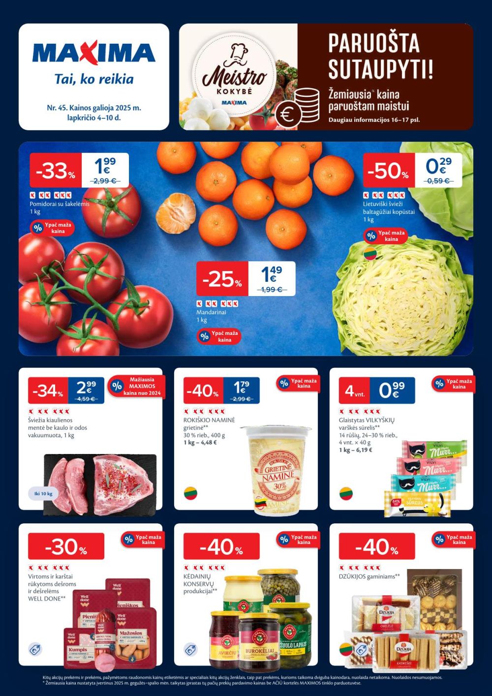 MAXIMA - Kaininis leidinys Nr.45 (2025 11 04 - 2025 11 10) | 1