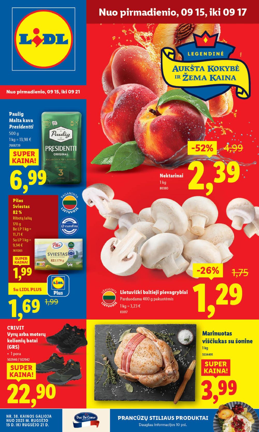 LIDL - Maisto prekių pasiūlymai (2025 09 15 - 2025 09 21) | 1