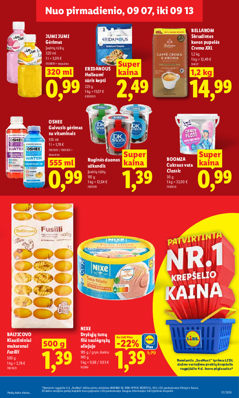 MAISTO PREKIŲ PASIŪLYMAI (2026-09-07 - 2026-09-13) | 15