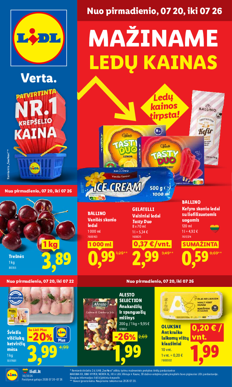 MAISTO PREKIŲ PASIŪLYMAI (2026-07-20 - 2026-07-26) | 1
