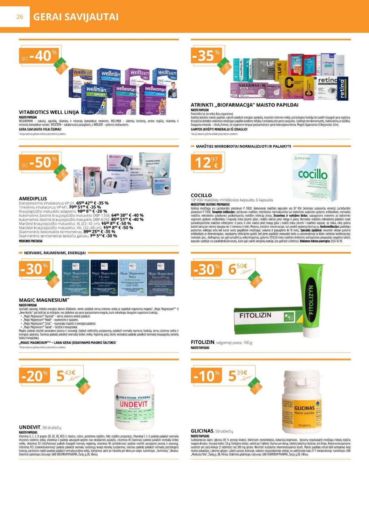 GINTARINĖ VAISTINĖ (2026 03 01 - 2026 03 31) | 26