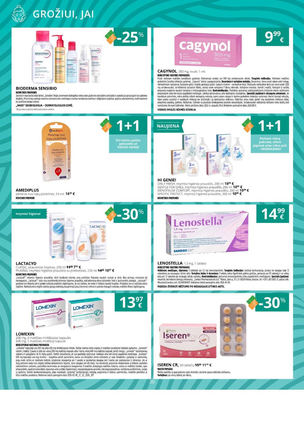 GINTARINĖ VAISTINĖ (2026 03 01 - 2026 03 31) | 30