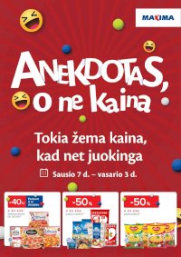 MAXIMA - Anekdotas, o ne kaina (2025 01 07 - 2025 02 03)