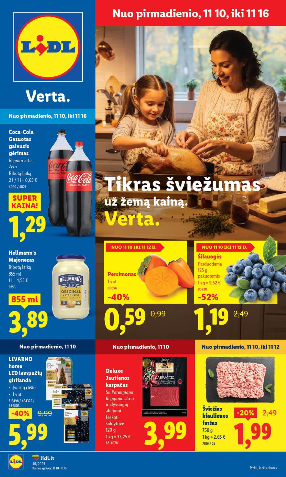LIDL - Maisto prekių pasiūlymai (2025 11 10 - 2025 11 16) | 1