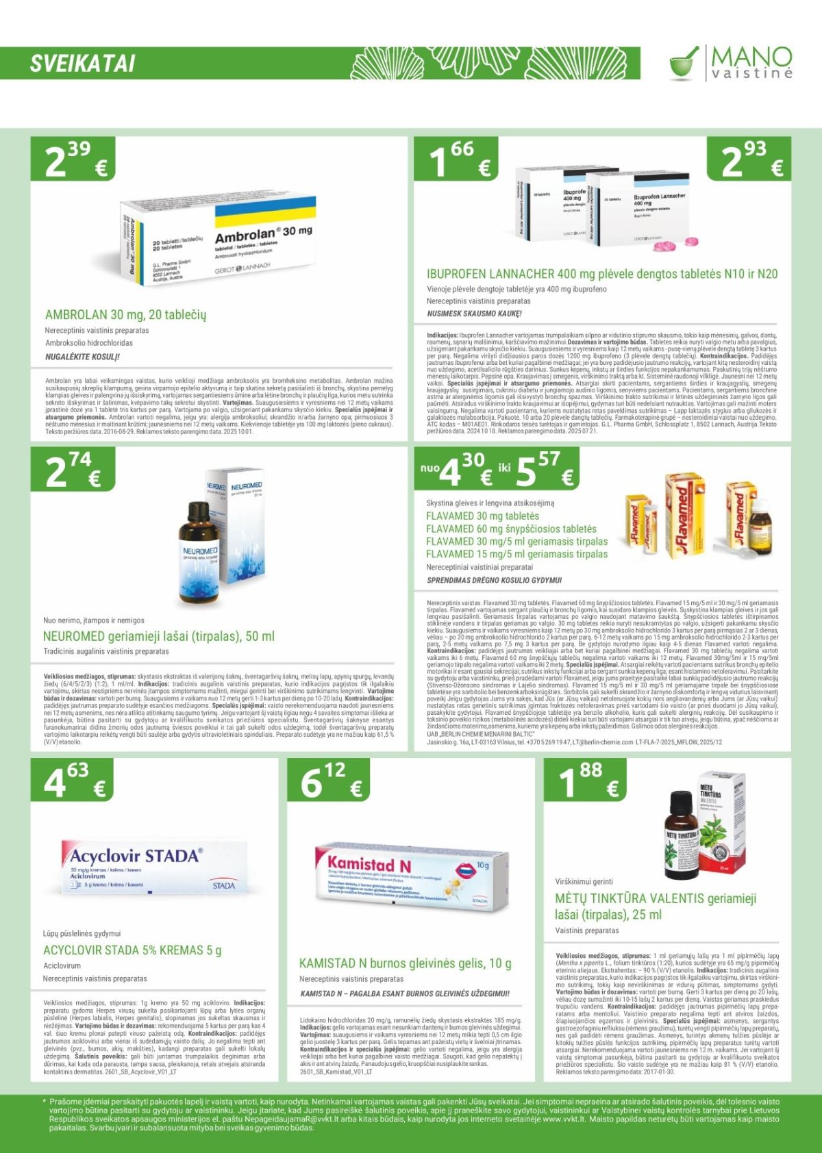 MANO VAISTINĖ (2026 03 01 - 2026 03 31) | 3