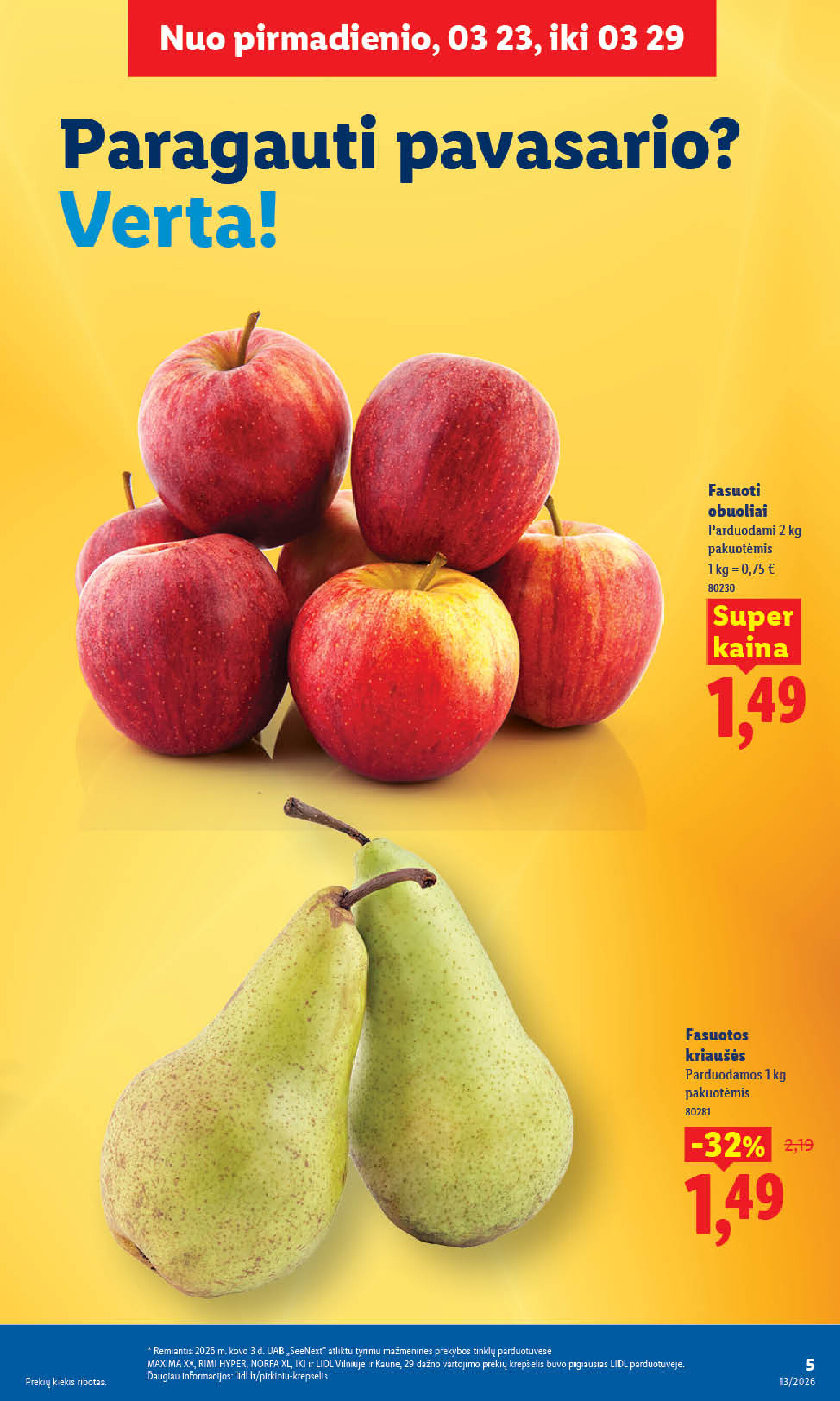 MAISTO PREKIŲ PASIŪLYMAI (2026-03-23 - 2026-03-29) | 5