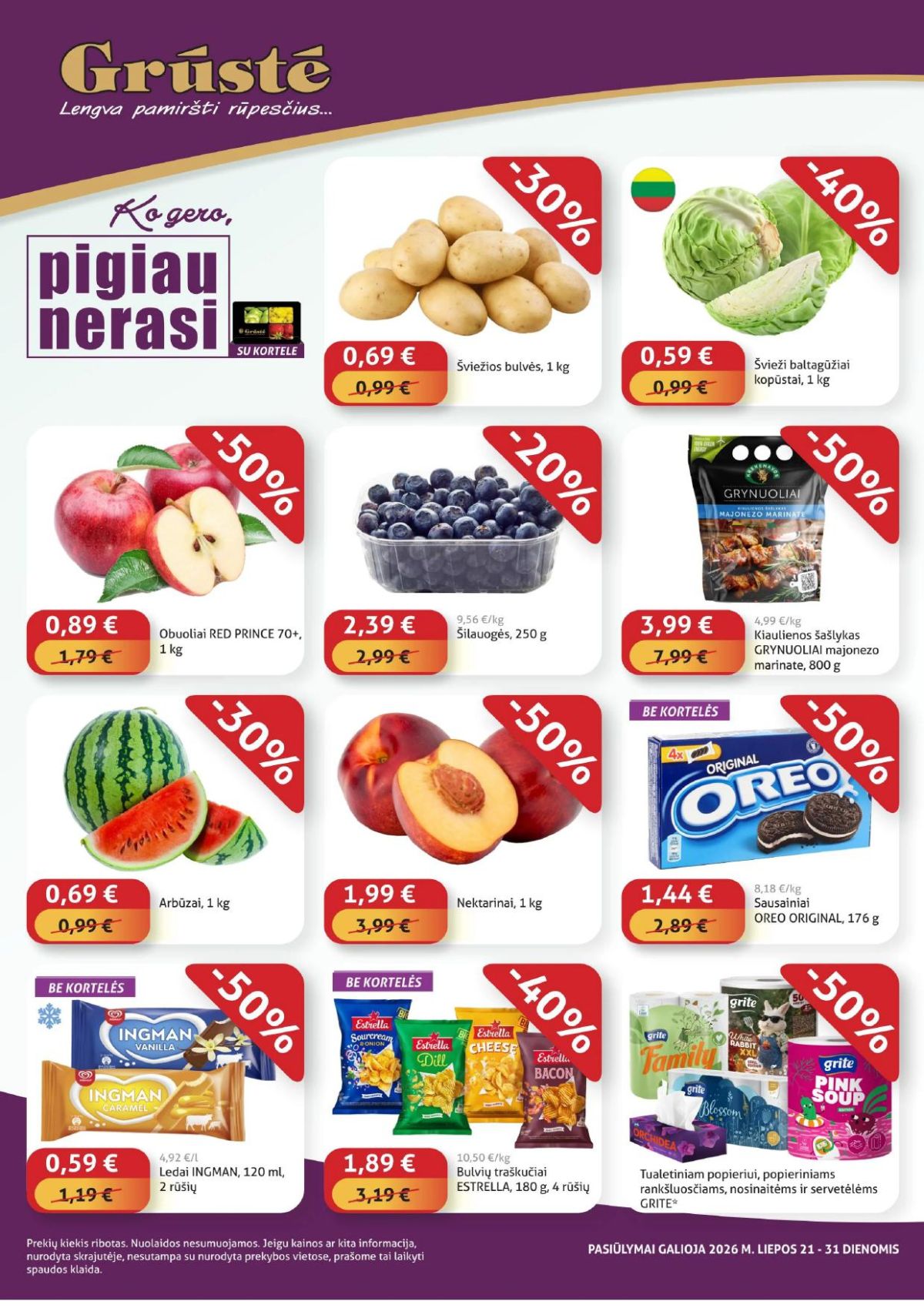 GRŪSTĖ - Ko gero pigiau nerasi (2026 07 21 - 2026 07 31) | 1