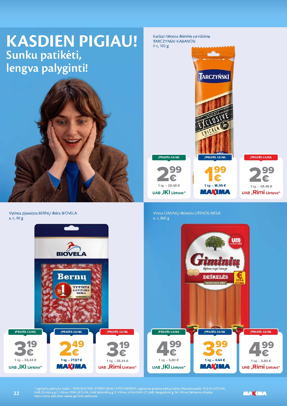 MAXIMA - AČIŪ savaitinis leidinys Nr. 44 (2026-10-27 - 2026-11-02) | 22
