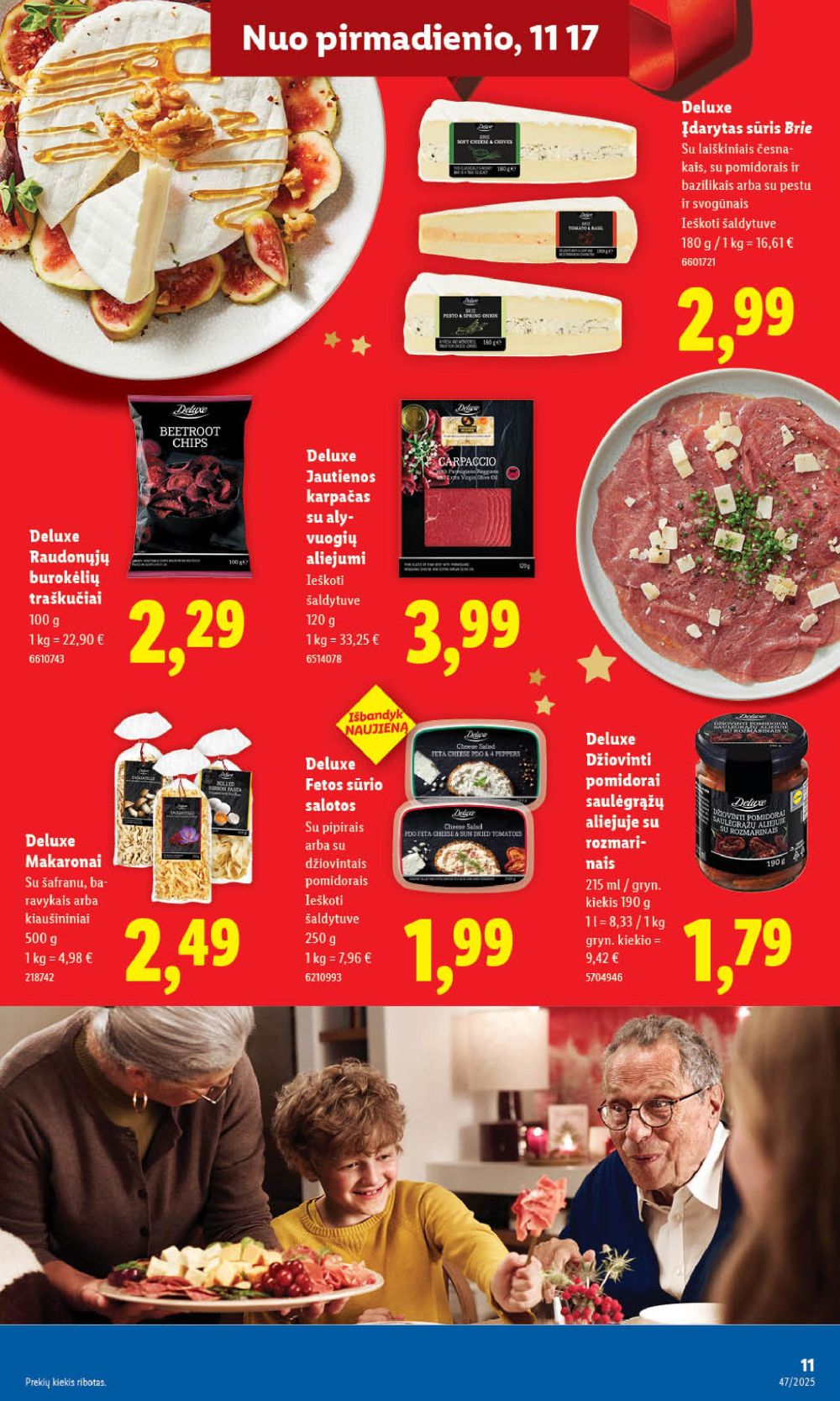 LIDL - Maisto prekių pasiūlymai (2025 11 17 - 2025 11 23) | 11