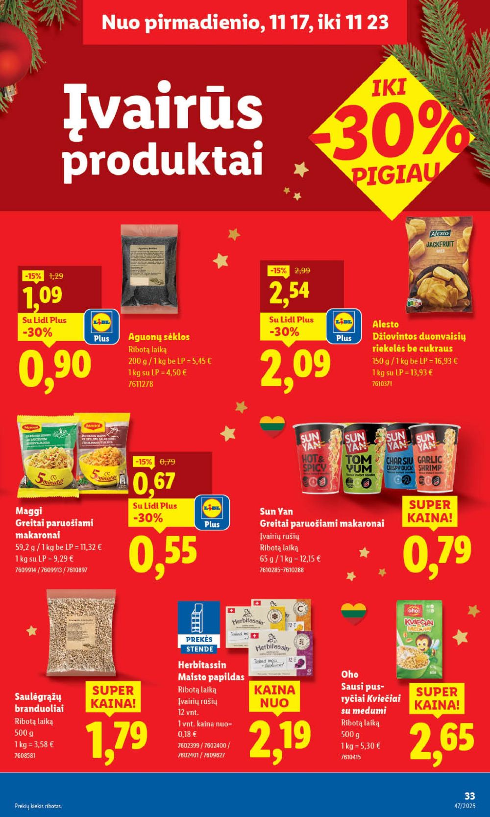 LIDL - Maisto prekių pasiūlymai (2025 11 17 - 2025 11 23) | 33