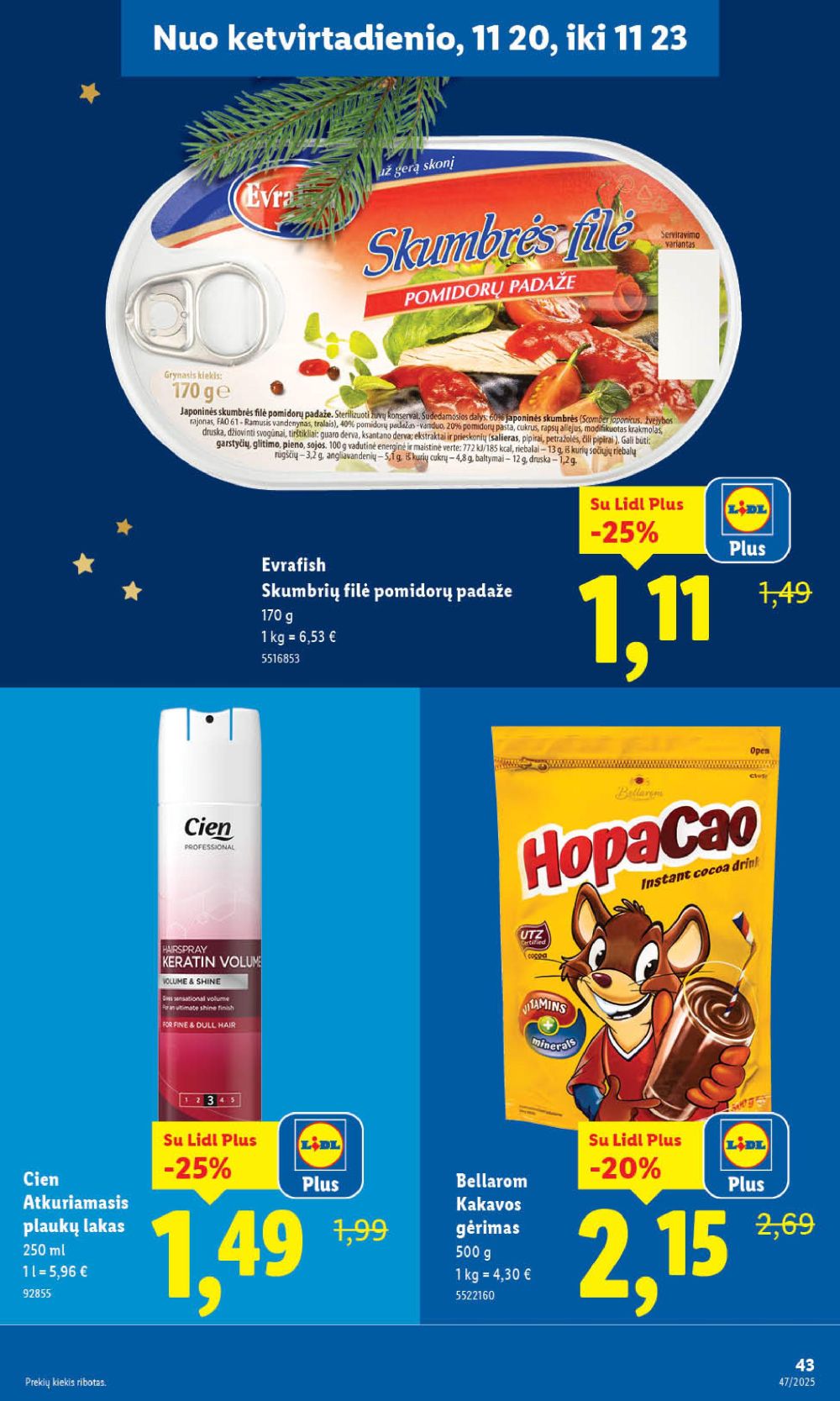 LIDL - Maisto prekių pasiūlymai (2025 11 17 - 2025 11 23) | 45