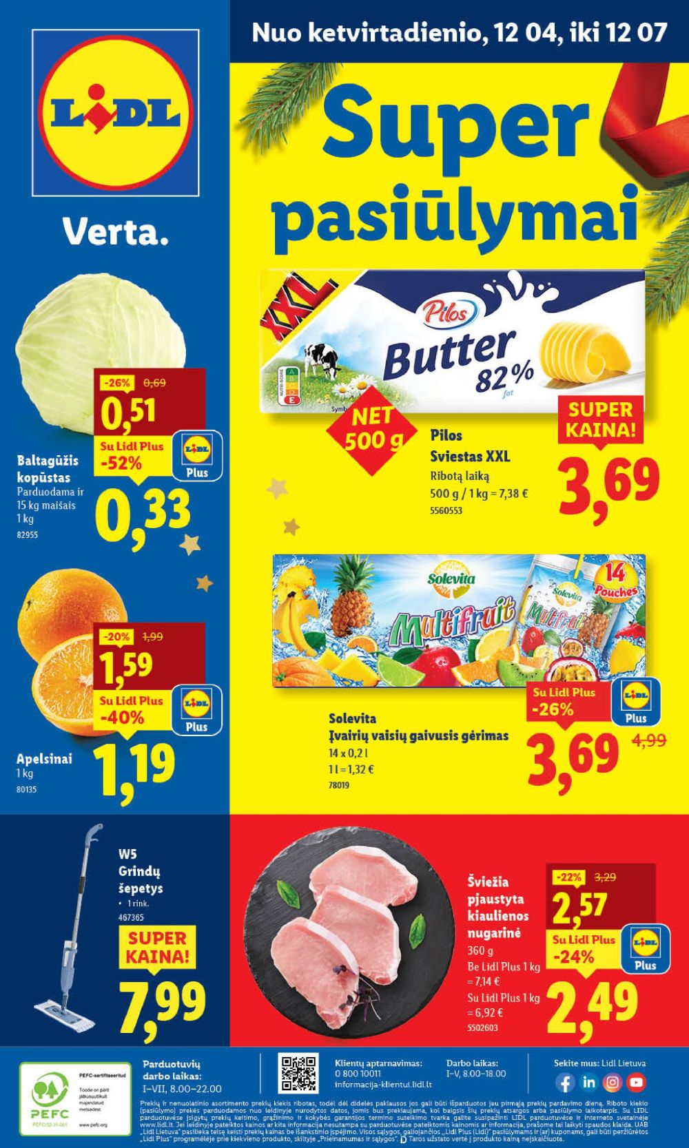 LIDL - Maisto prekių pasiūlymai (2025 12 04 - 2025 12 07) | 1