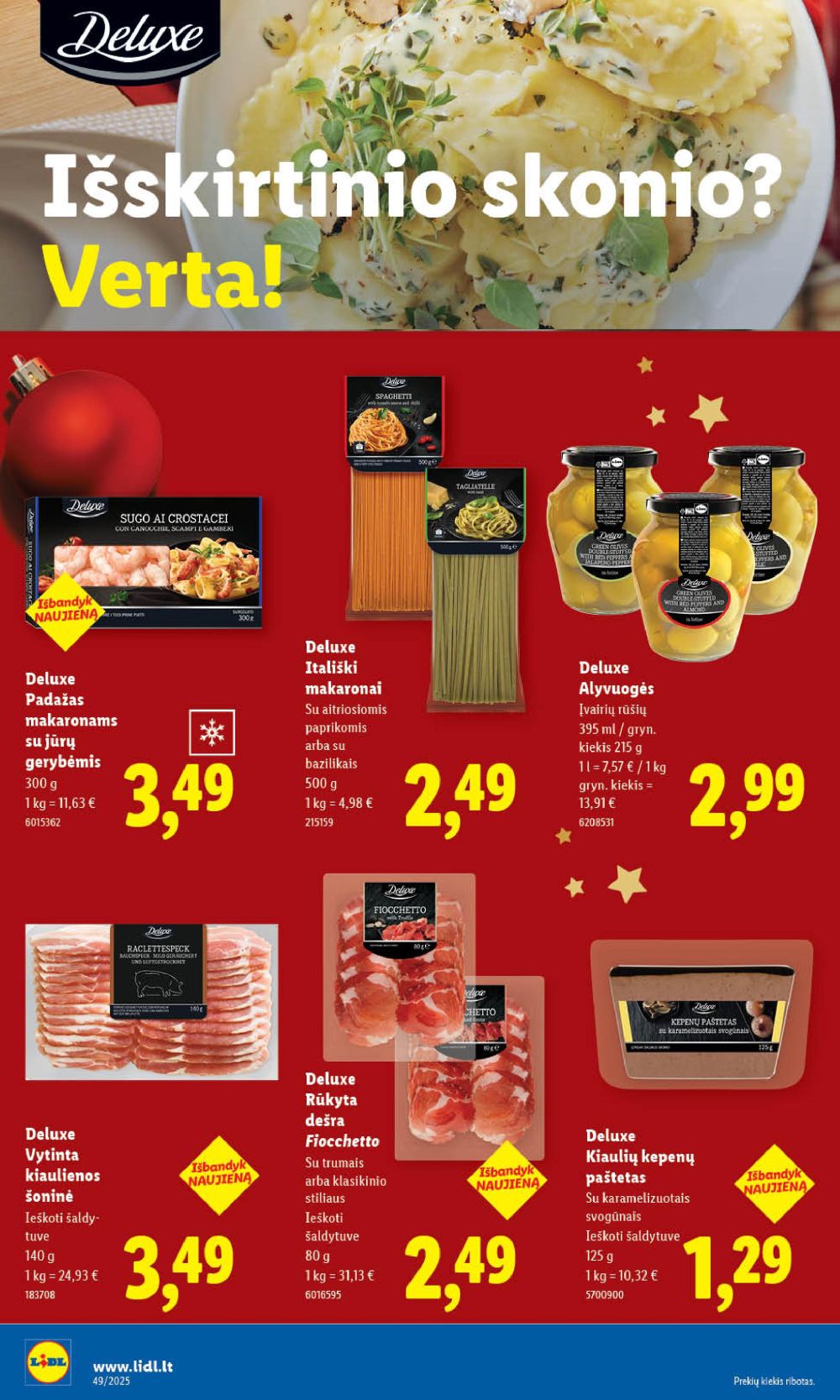 LIDL - Maisto prekių pasiūlymai (2025 12 04 - 2025 12 07) | 22