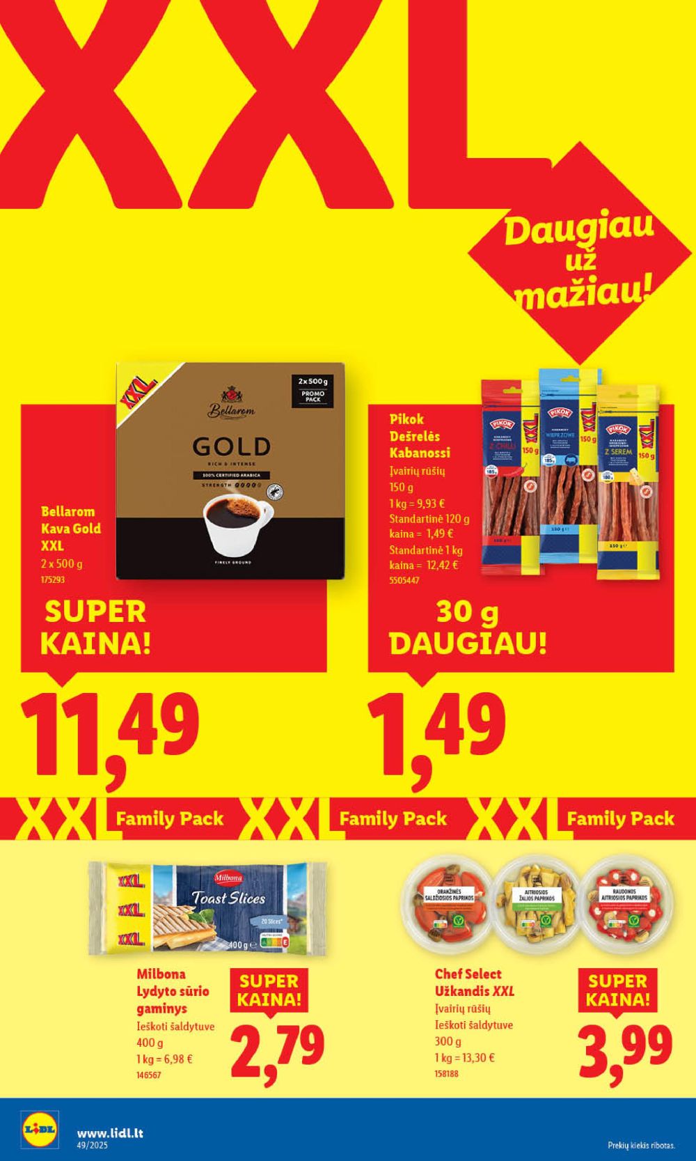 LIDL - Maisto prekių pasiūlymai (2025 12 04 - 2025 12 07) | 28