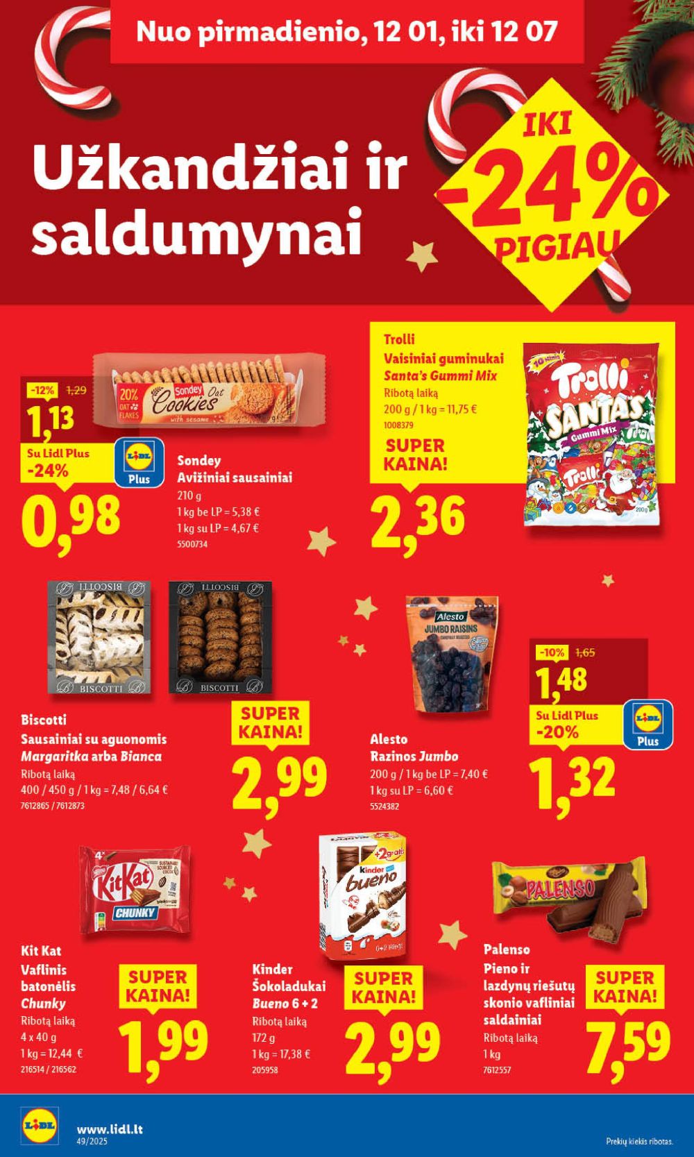 LIDL - Maisto prekių pasiūlymai (2025 12 04 - 2025 12 07) | 40