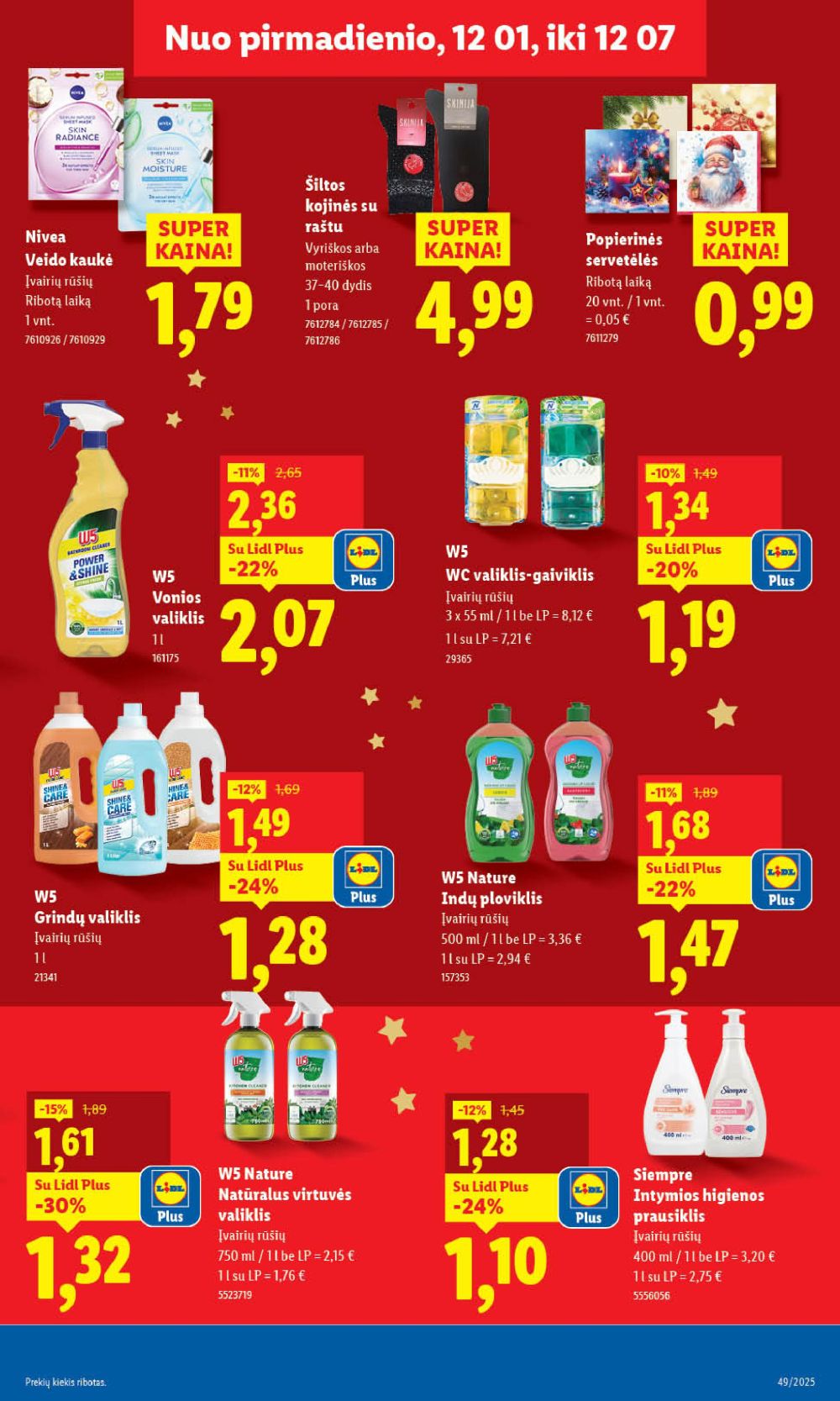 LIDL - Maisto prekių pasiūlymai (2025 12 04 - 2025 12 07) | 49