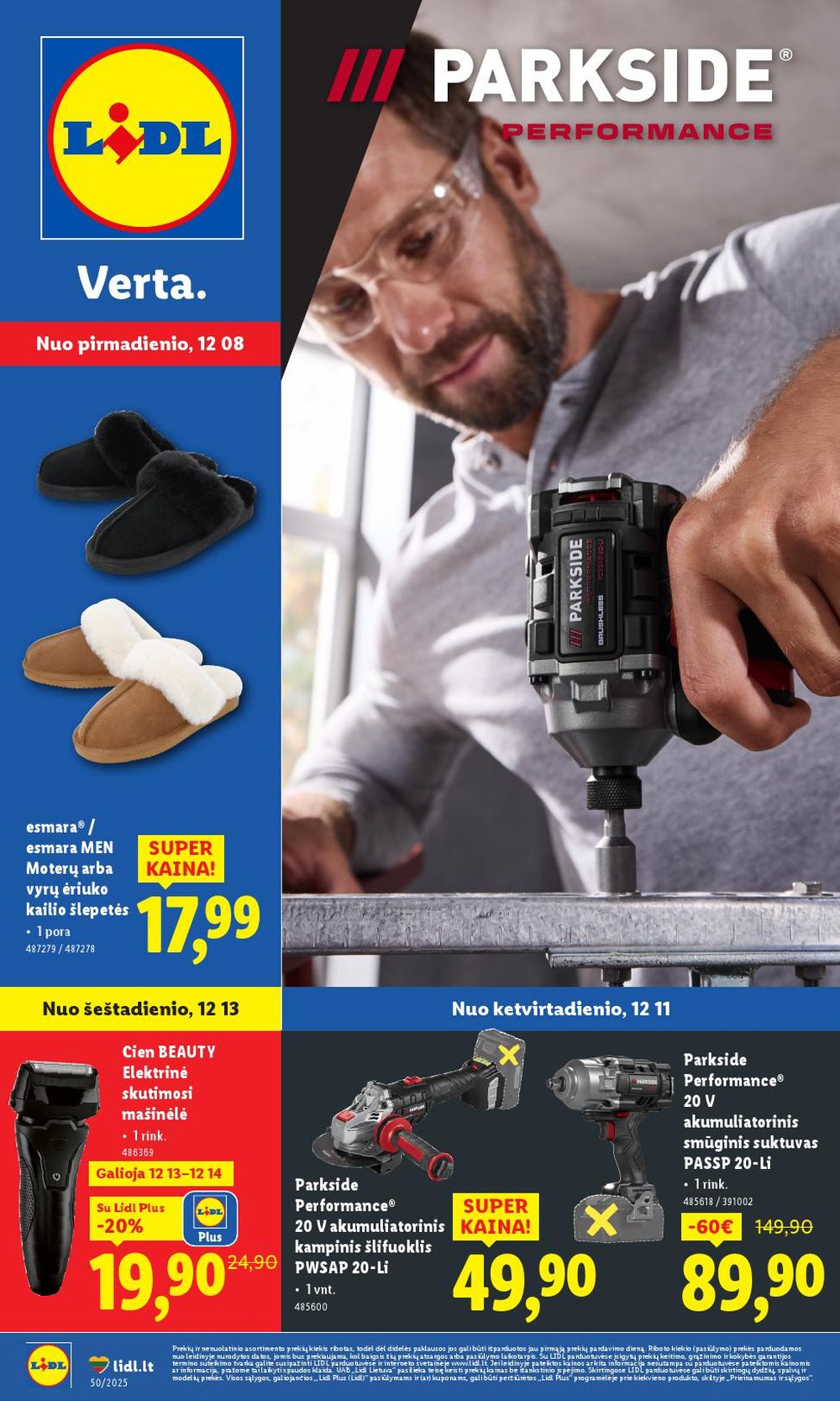 LIDL - Ne maisto prekių pasiūlymai (2025 12 08 - 2025 12 14) | 1