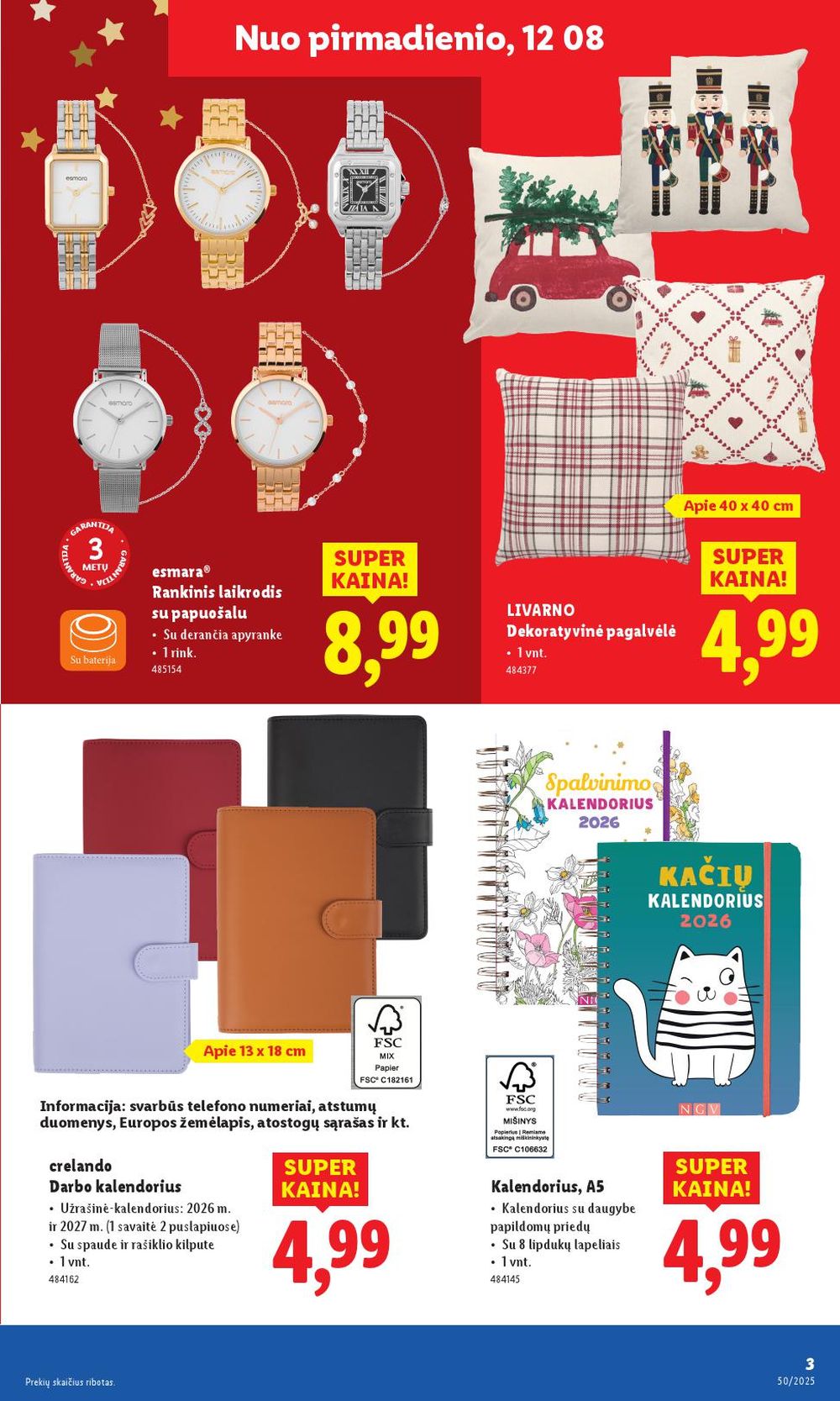 LIDL - Ne maisto prekių pasiūlymai (2025 12 08 - 2025 12 14) | 3