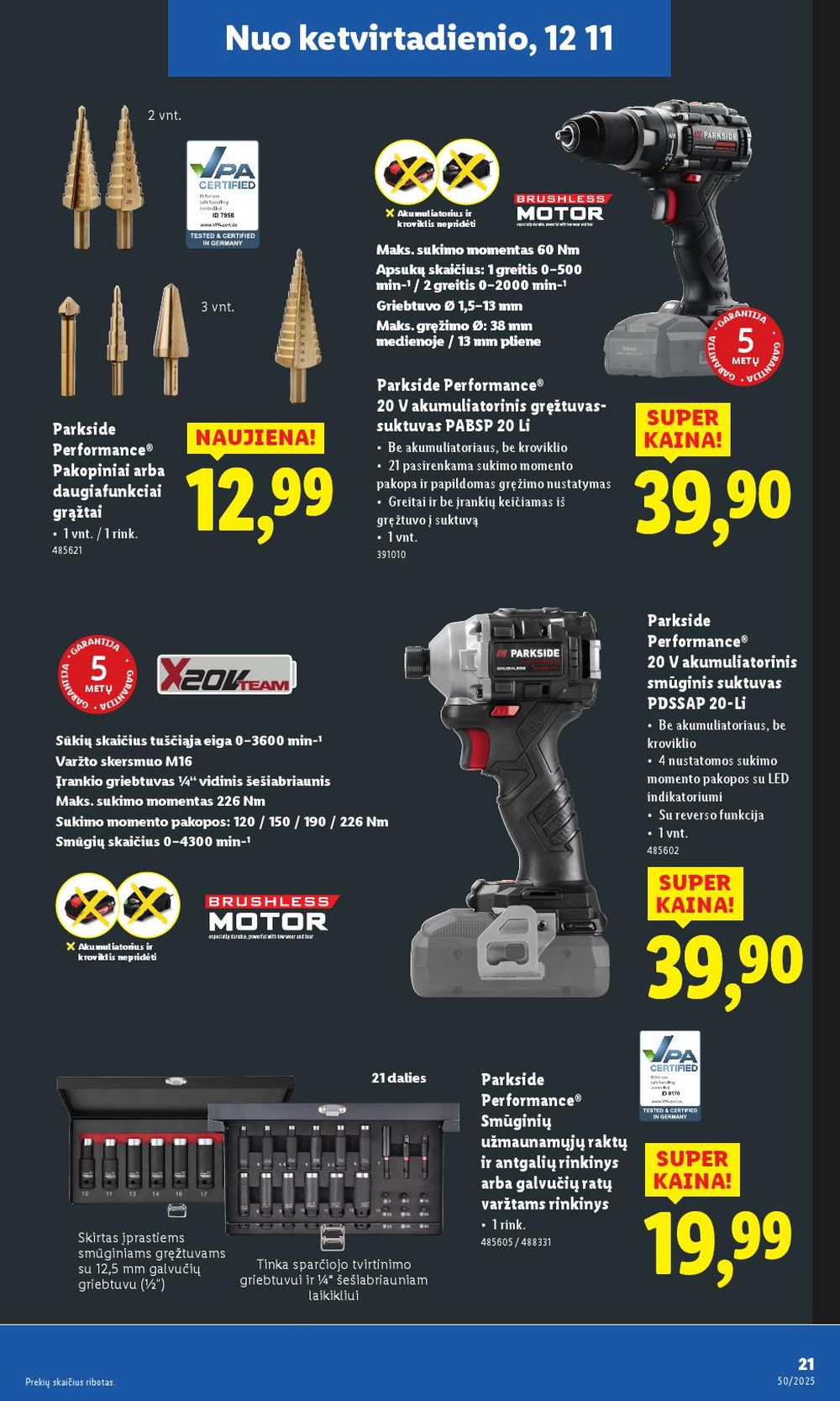 LIDL - Ne maisto prekių pasiūlymai (2025 12 08 - 2025 12 14) | 21