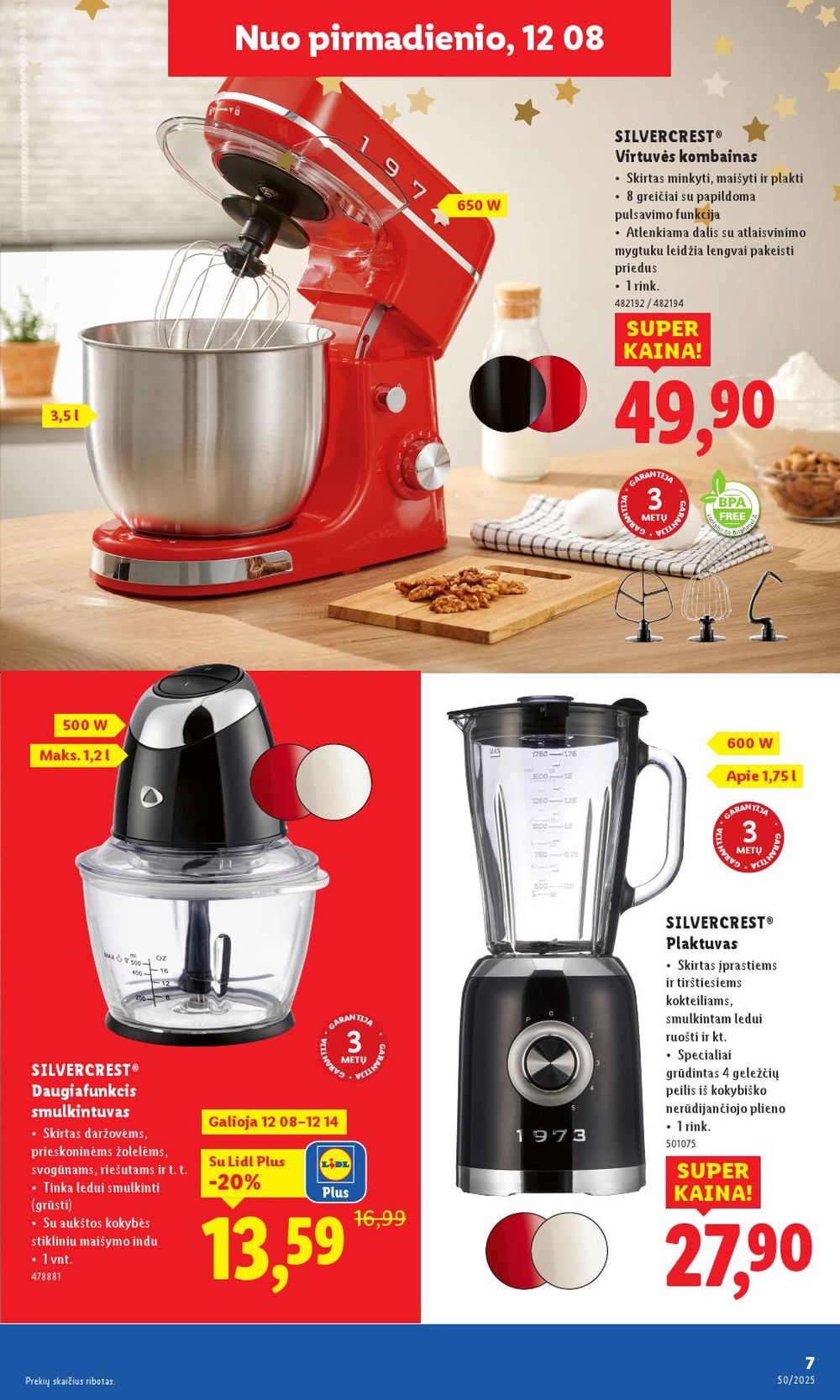 LIDL - Ne maisto prekių pasiūlymai (2025 12 08 - 2025 12 14) | 7