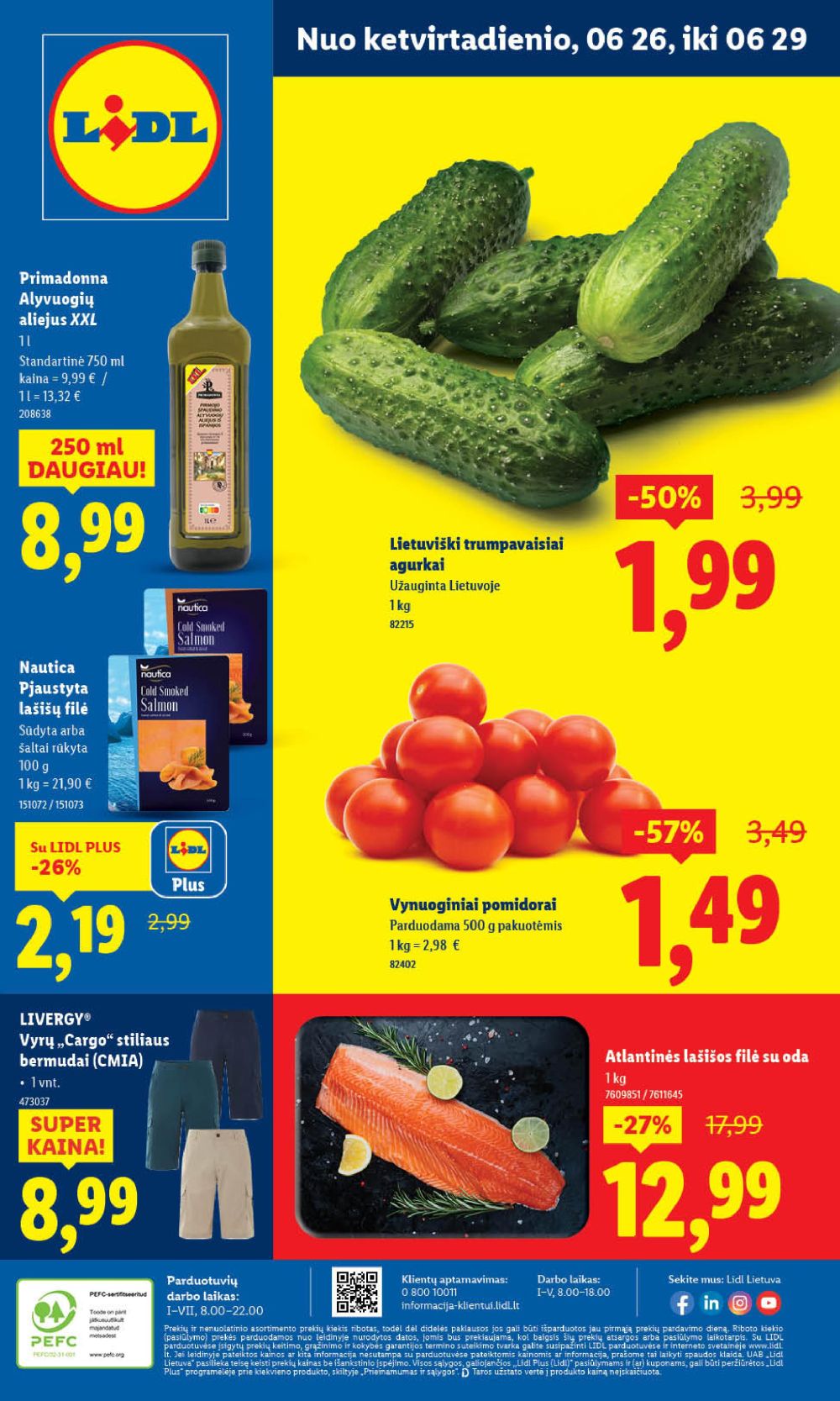LIDL - Maisto prekių pasiūlymai (2025 06 26 - 2025 06 29) | 1