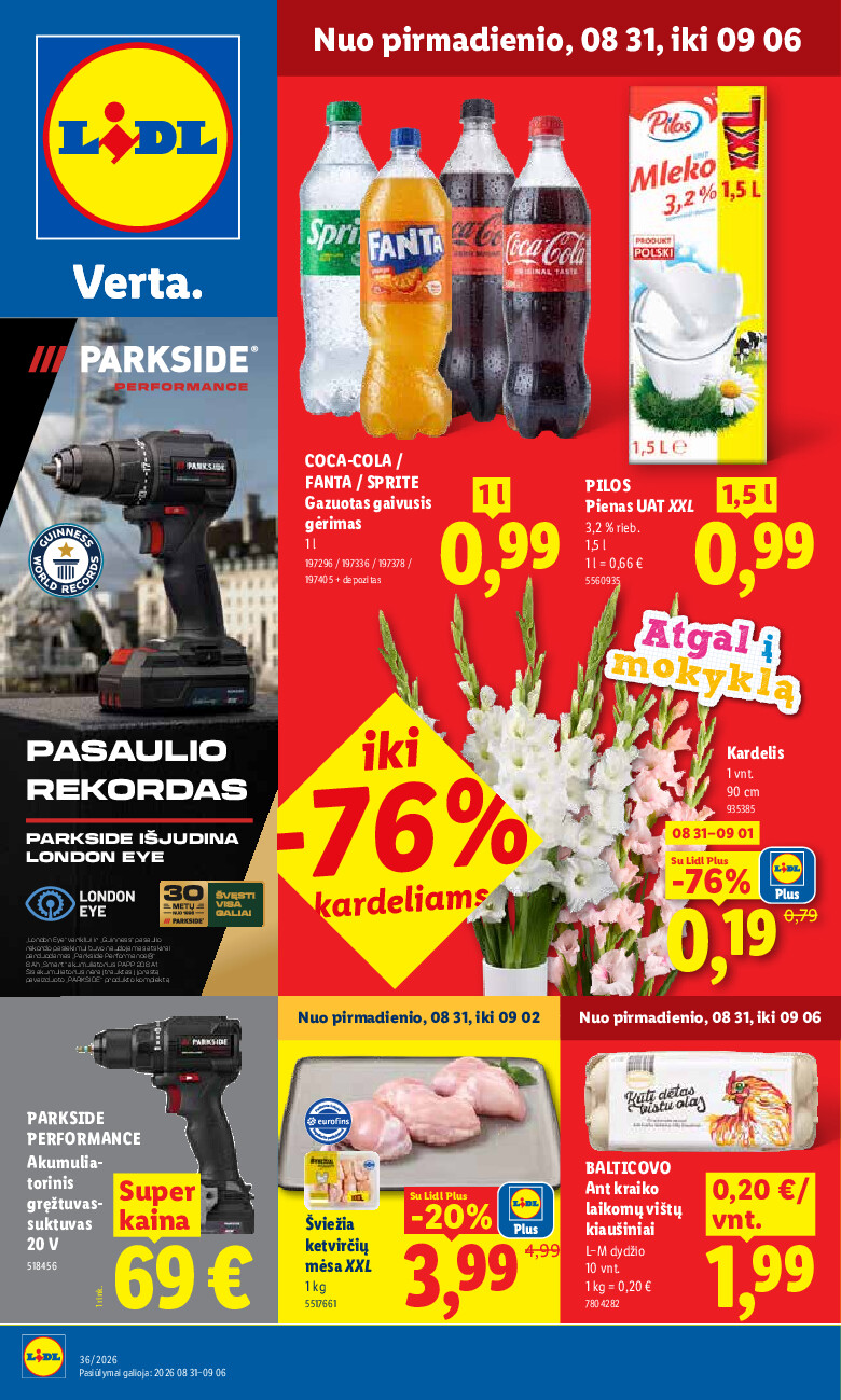 MAISTO PREKIŲ PASIŪLYMAI (2026-08-31 - 2026-09-06) | 1