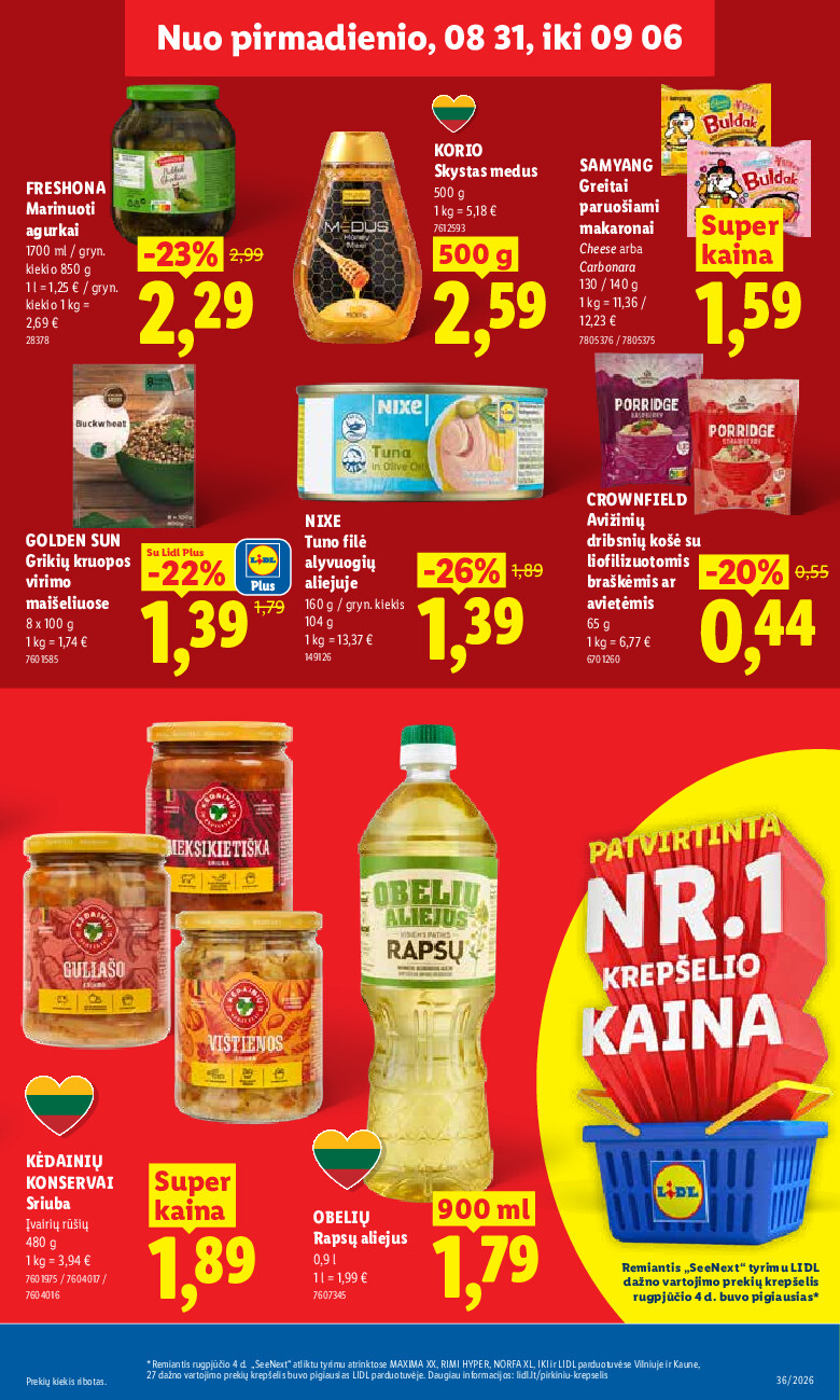MAISTO PREKIŲ PASIŪLYMAI (2026-08-31 - 2026-09-06) | 11