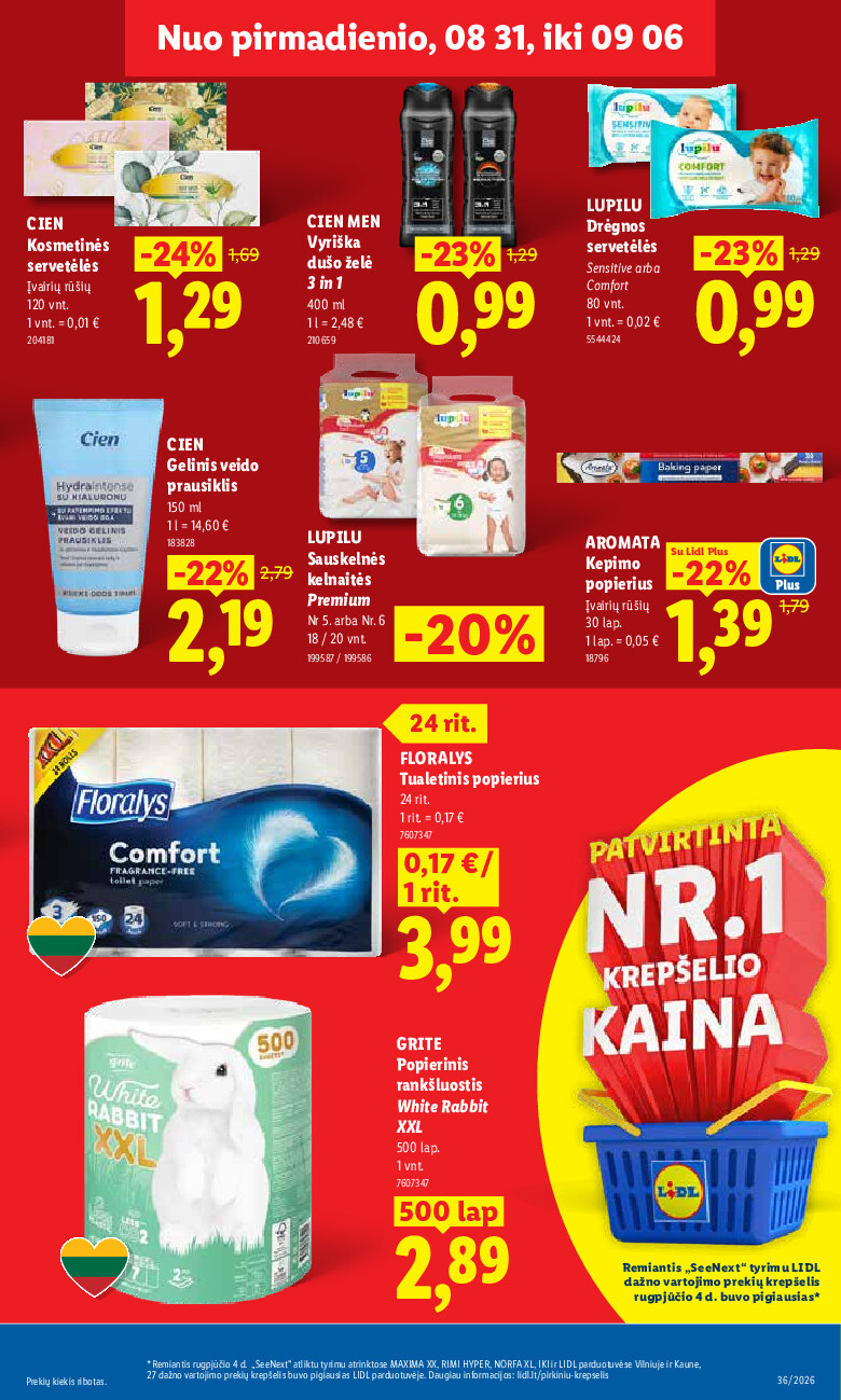 MAISTO PREKIŲ PASIŪLYMAI (2026-08-31 - 2026-09-06) | 15