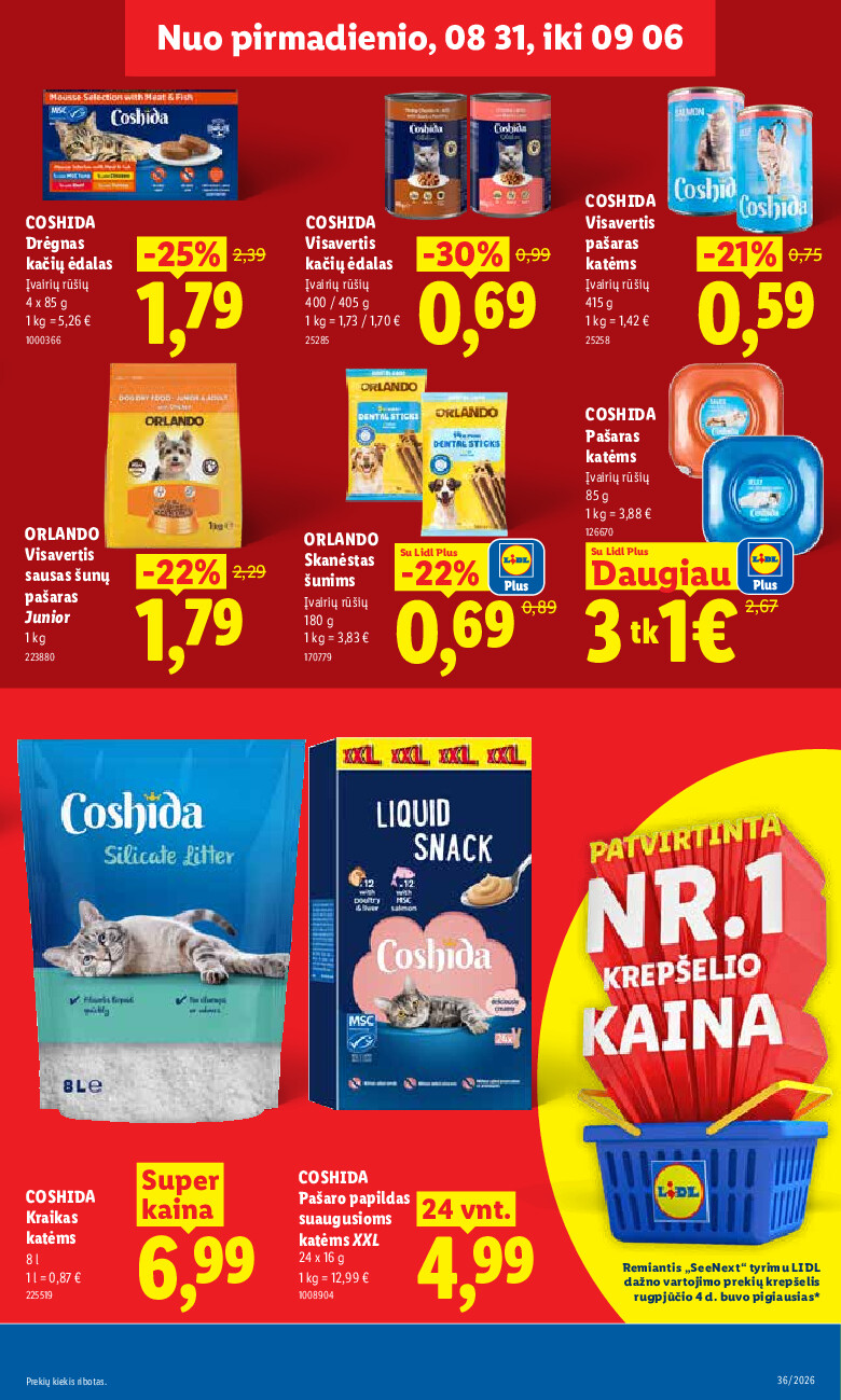 MAISTO PREKIŲ PASIŪLYMAI (2026-08-31 - 2026-09-06) | 17