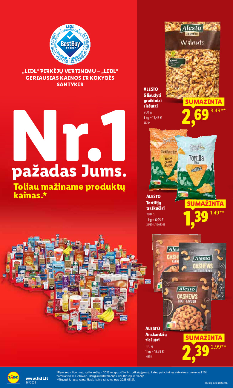 MAISTO PREKIŲ PASIŪLYMAI (2026-08-31 - 2026-09-06) | 18