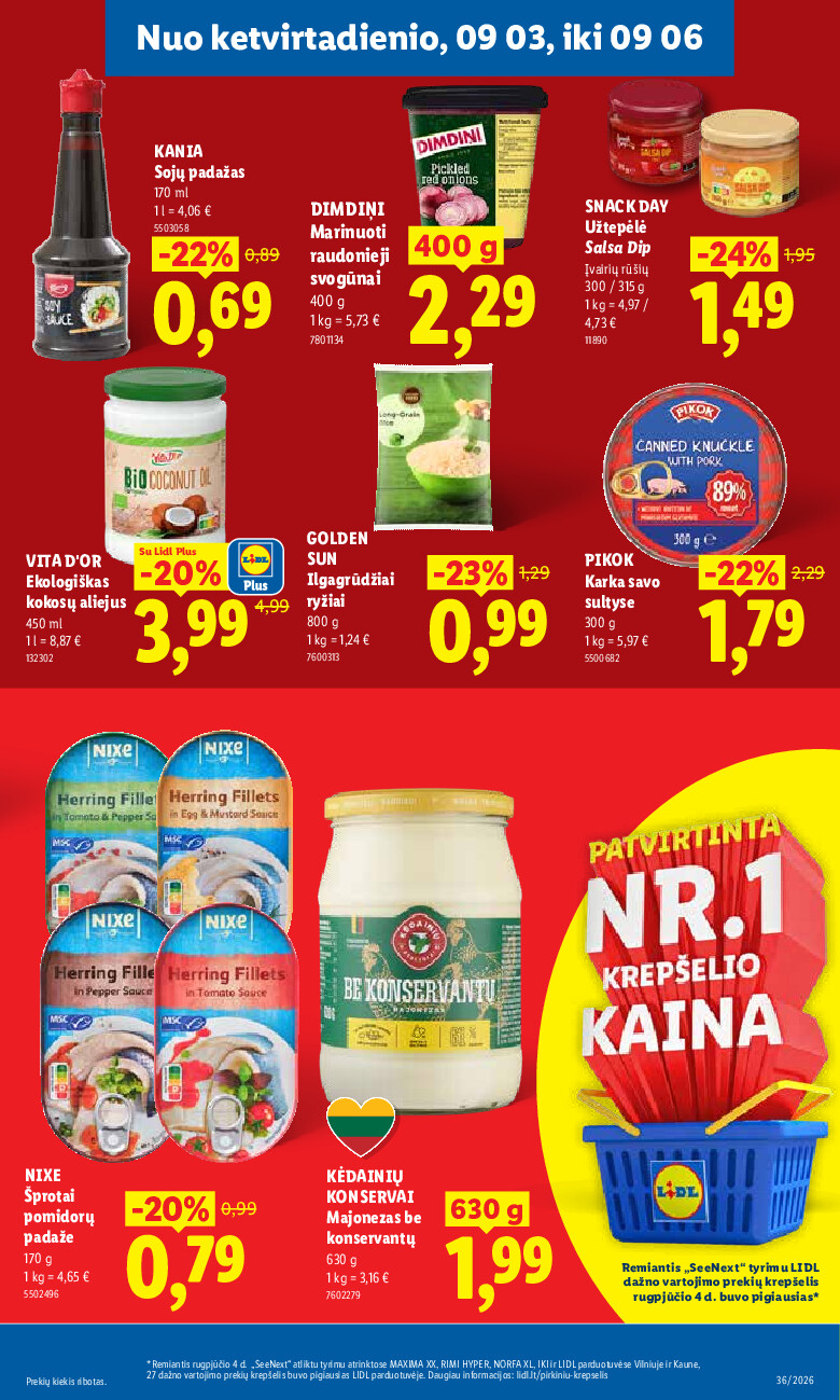 MAISTO PREKIŲ PASIŪLYMAI (2026-08-31 - 2026-09-06) | 35