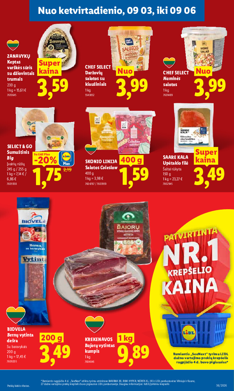 MAISTO PREKIŲ PASIŪLYMAI (2026-08-31 - 2026-09-06) | 37