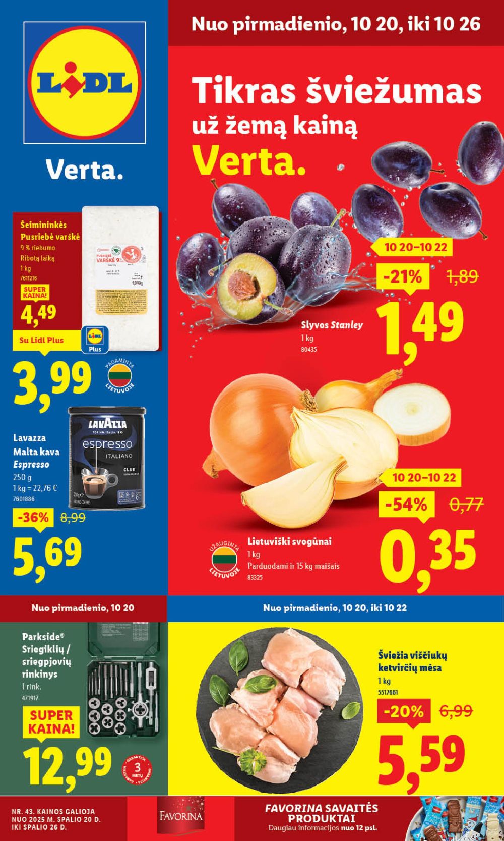 LIDL - Maisto prekių pasiūlymai (2025 10 20 - 2025 10 26) | 1