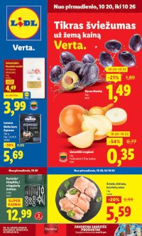 LIDL - Maisto prekių pasiūlymai (2025 10 20 - 2025 10 26)