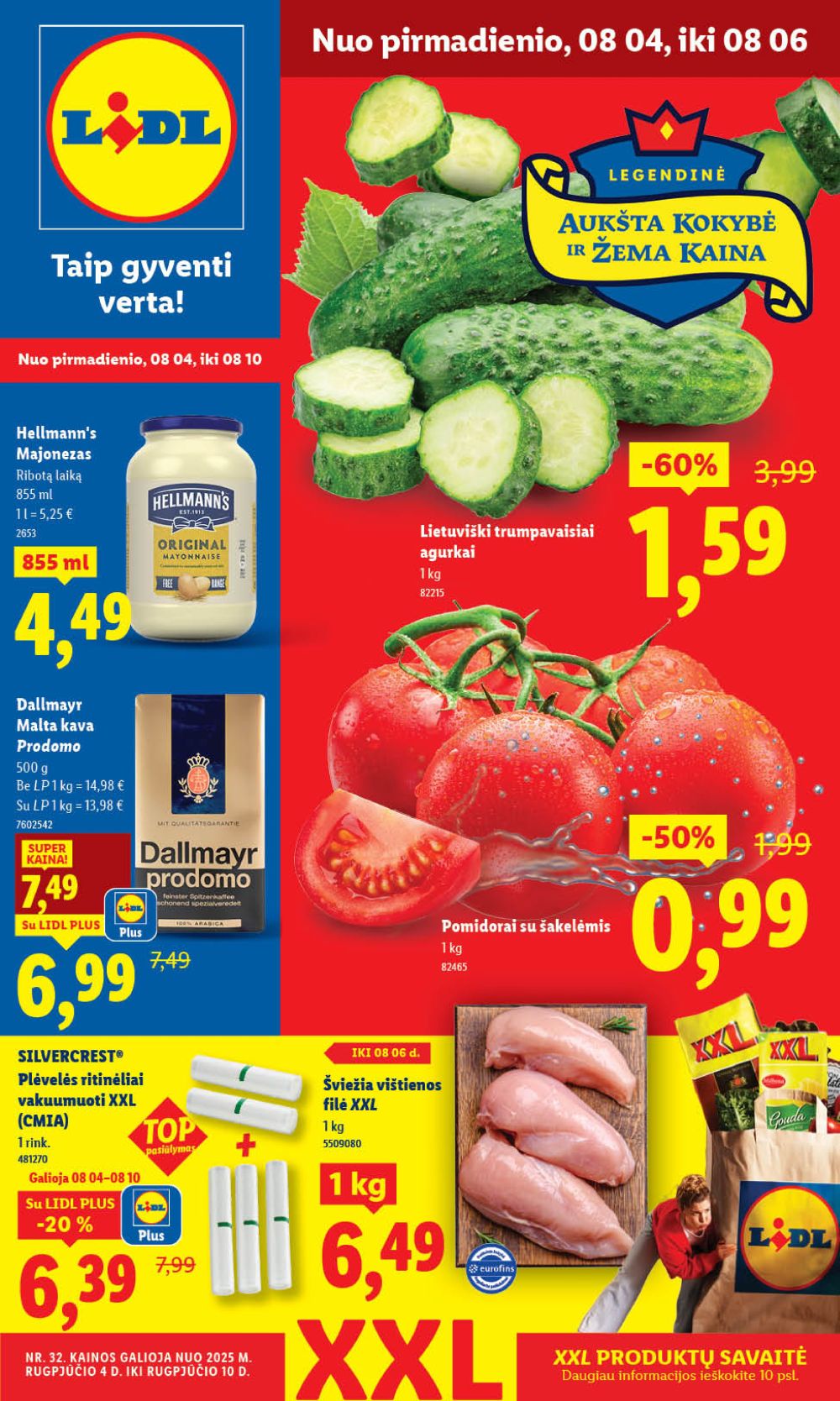 LIDL - Maisto prekių pasiūlymai (2025 08 04 - 2025 08 10) | 1