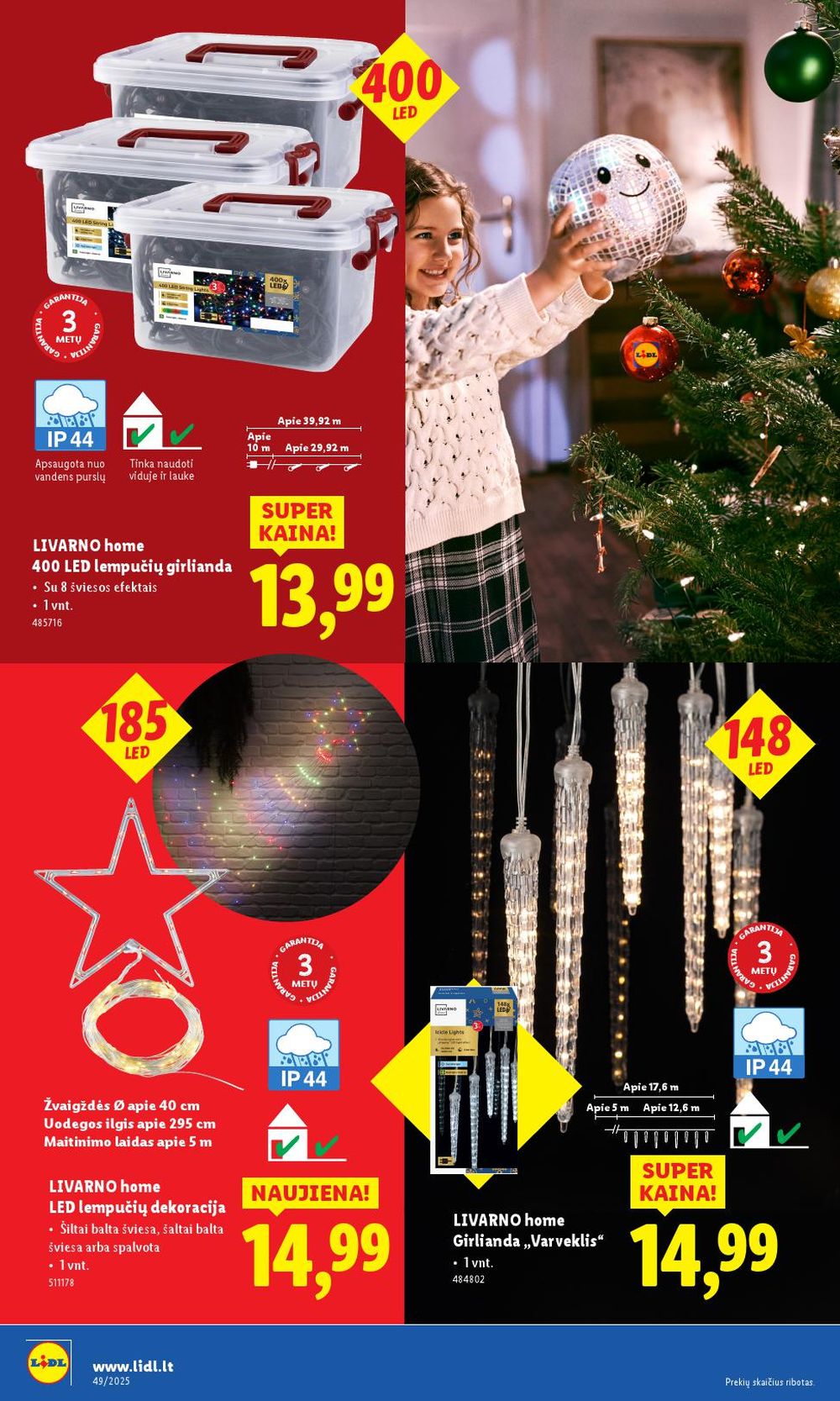 LIDL - Ne maisto prekių pasiūlymai (2025 12 01 - 2025 12 07) | 12