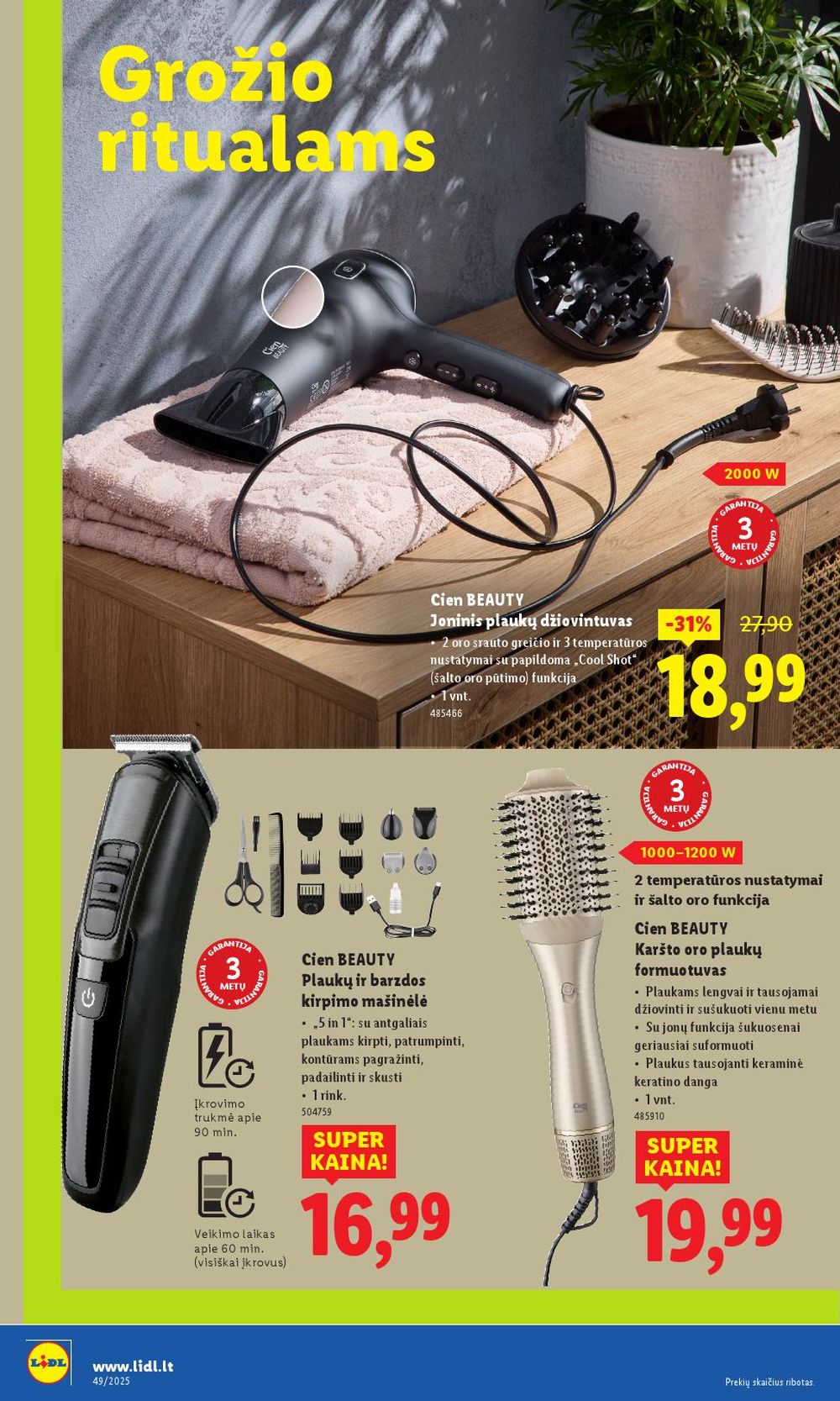 LIDL - Ne maisto prekių pasiūlymai (2025 12 01 - 2025 12 07) | 14