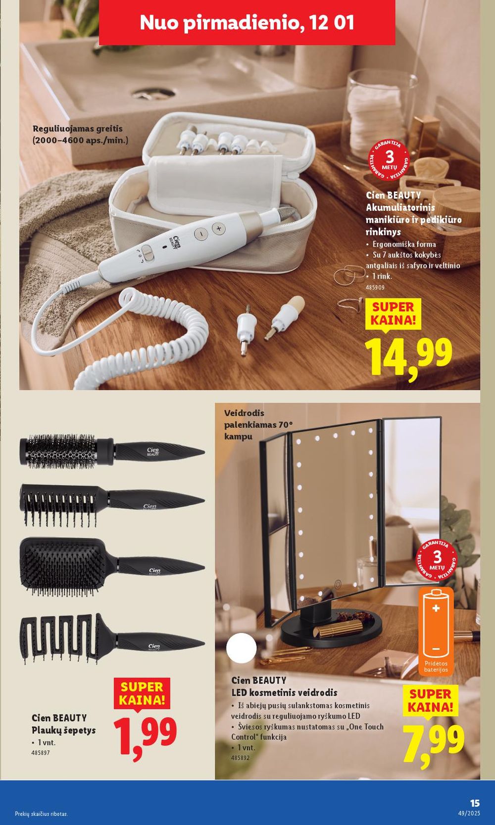 LIDL - Ne maisto prekių pasiūlymai (2025 12 01 - 2025 12 07) | 15