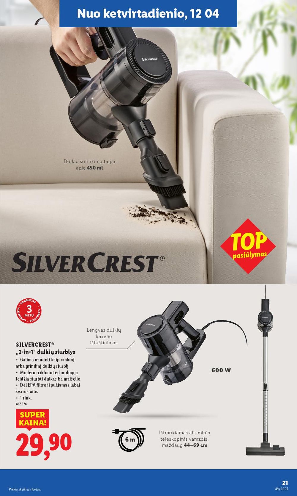 LIDL - Ne maisto prekių pasiūlymai (2025 12 01 - 2025 12 07) | 21