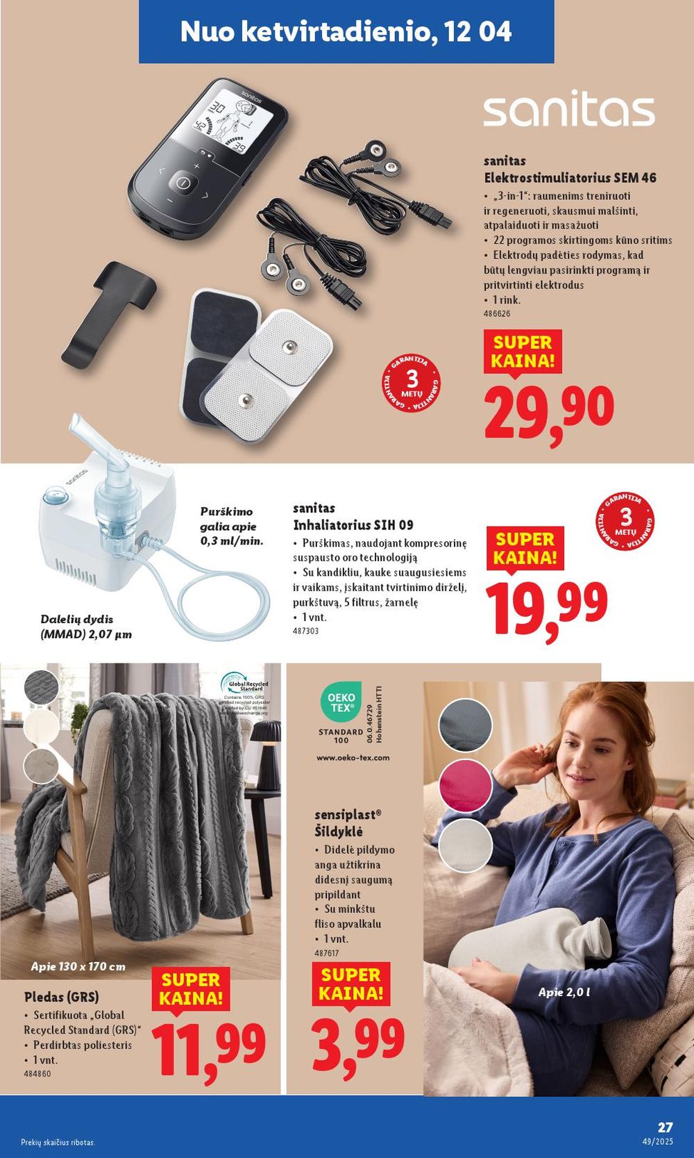 LIDL - Ne maisto prekių pasiūlymai (2025 12 01 - 2025 12 07) | 27