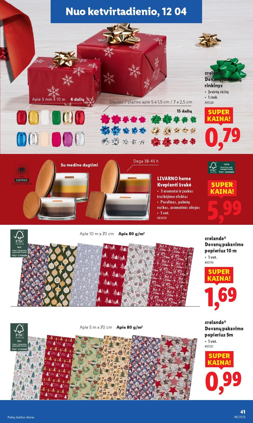 LIDL - Ne maisto prekių pasiūlymai (2025 12 01 - 2025 12 07) | 41