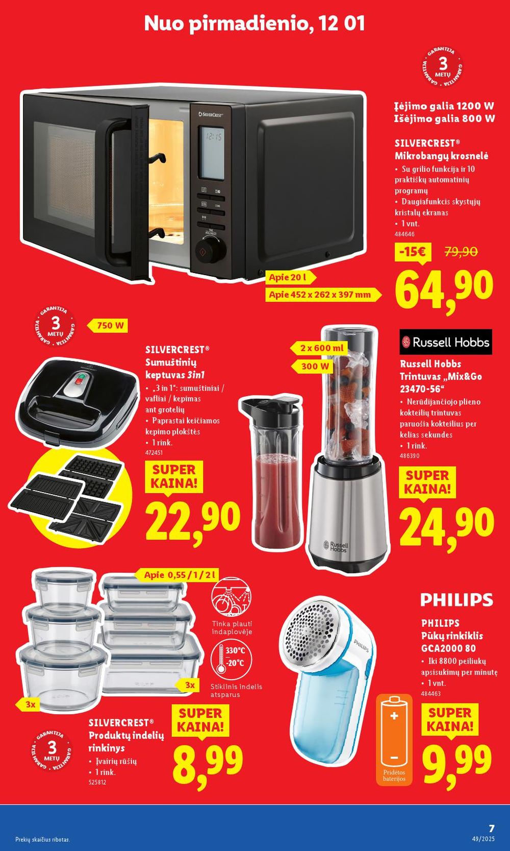 LIDL - Ne maisto prekių pasiūlymai (2025 12 01 - 2025 12 07) | 7